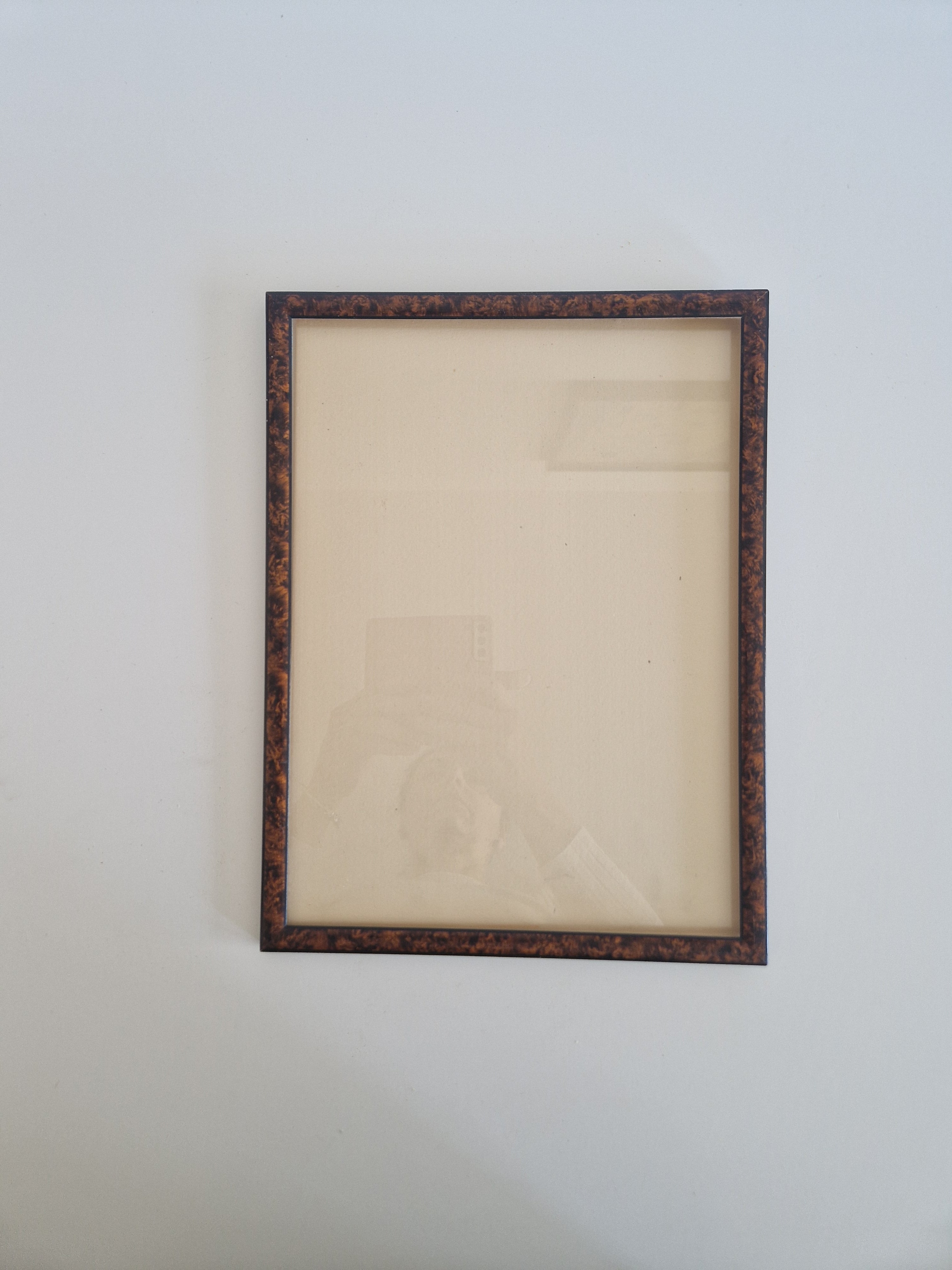 Cadre photo mural grand format en écaille de tortue vintage avec vitre