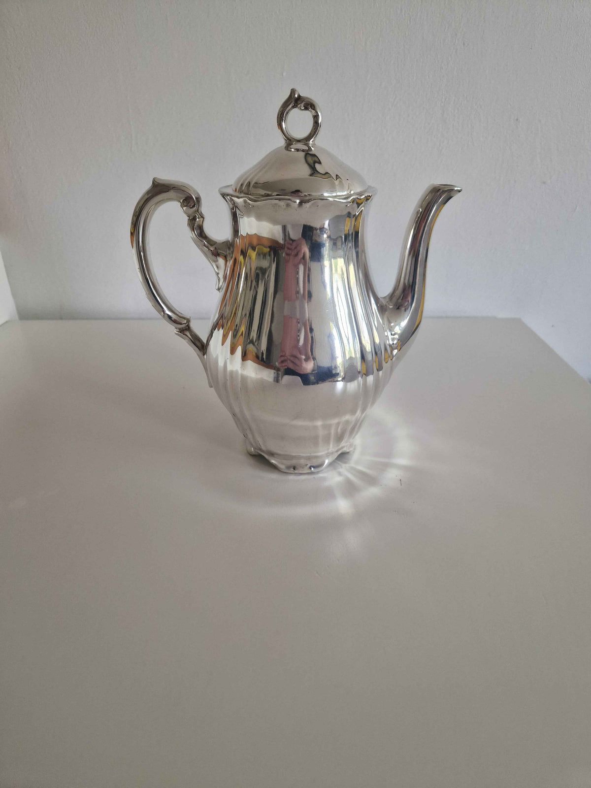 Vintage Silver-Plated Coffee Pot – Elegant Rococo Design by Schaller Bavaria