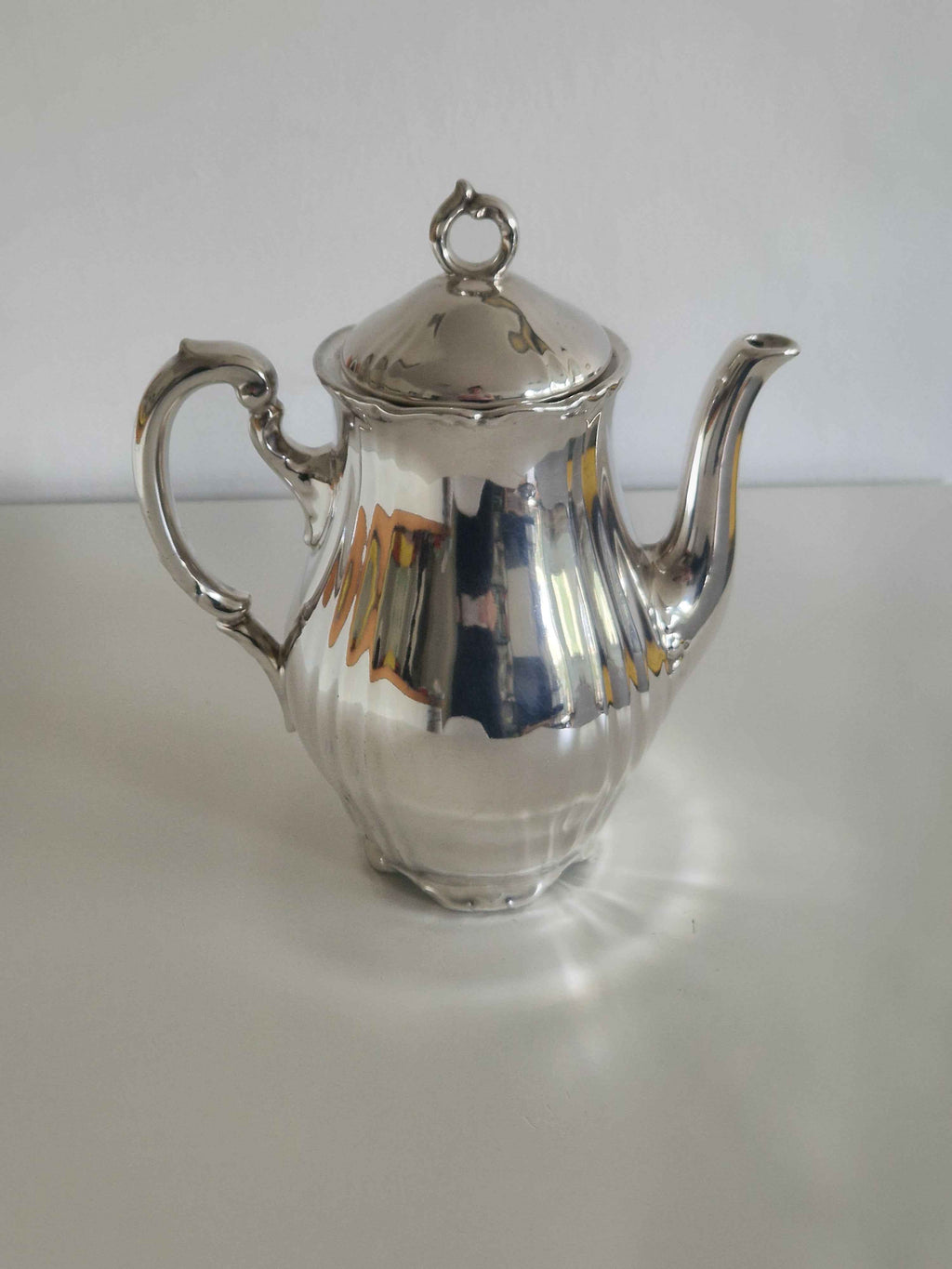 Vintage Silver-Plated Coffee Pot – Elegant Rococo Design by Schaller Bavaria