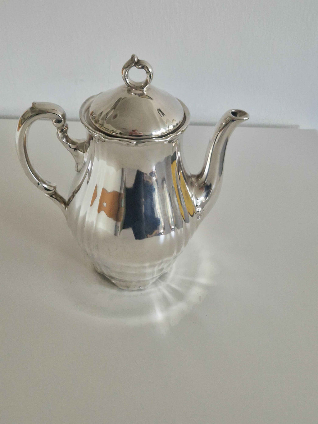 Vintage Silver-Plated Coffee Pot – Elegant Rococo Design by Schaller Bavaria
