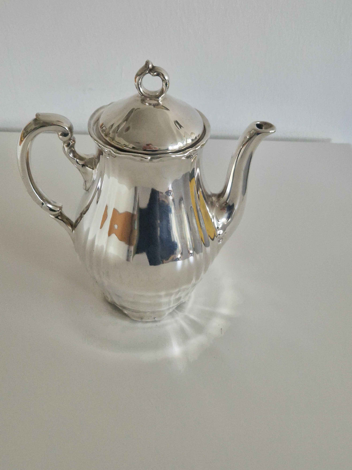 Vintage Silver-Plated Coffee Pot – Elegant Rococo Design by Schaller Bavaria