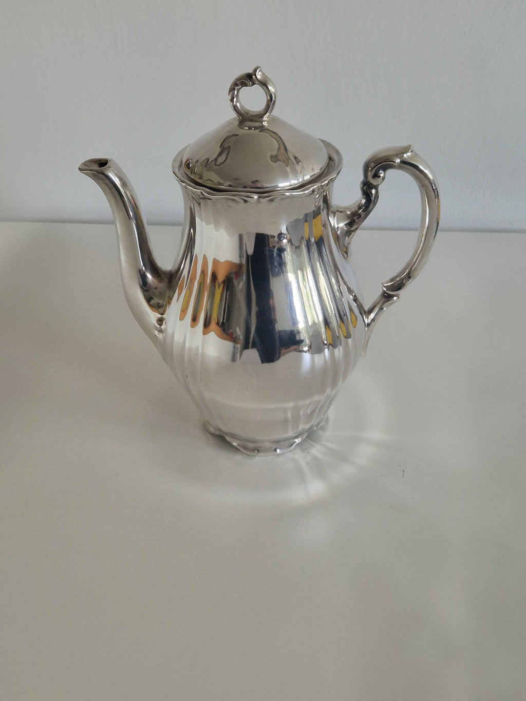 Vintage Silver-Plated Coffee Pot – Elegant Rococo Design by Schaller Bavaria