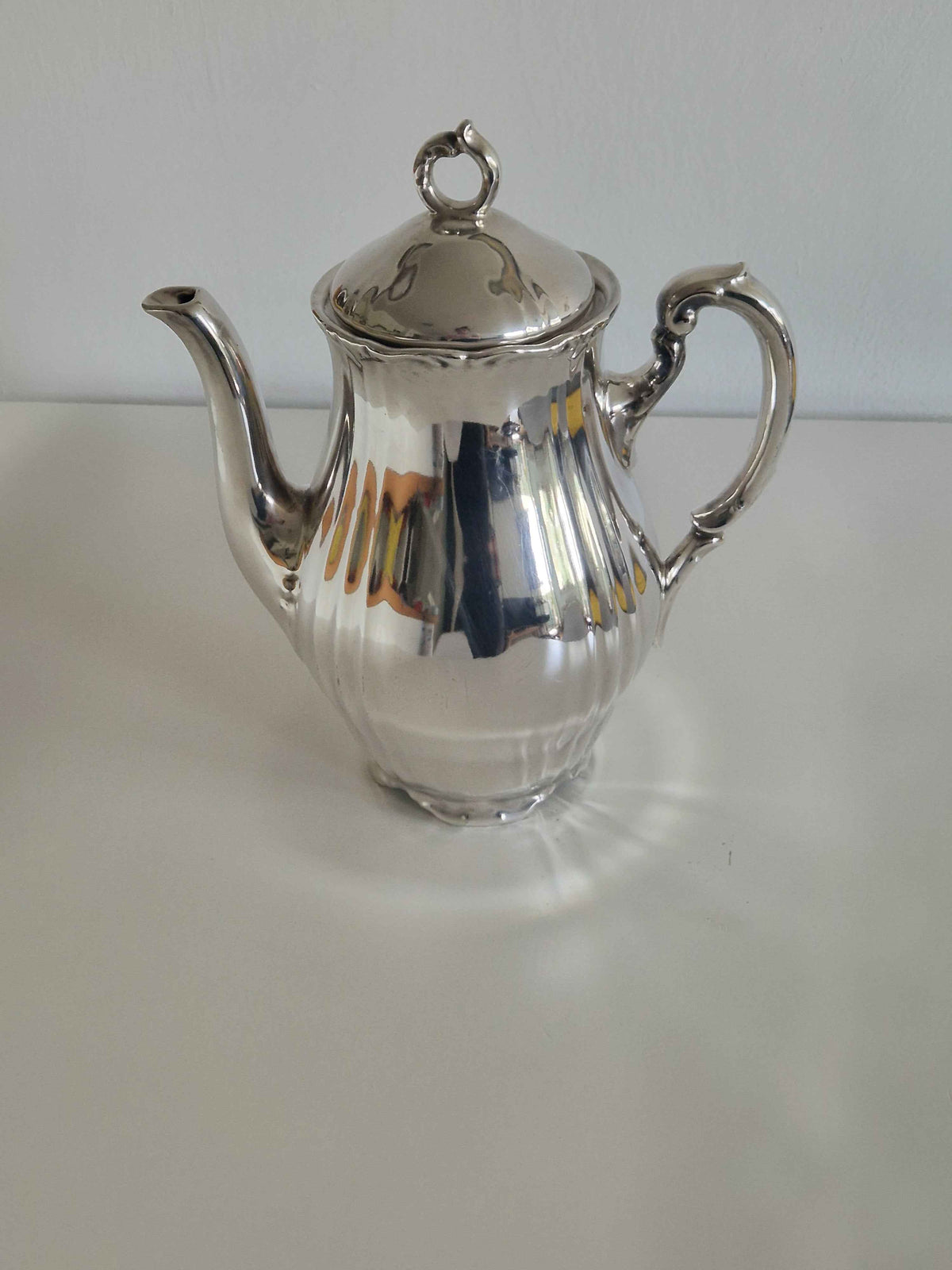 Vintage Silver-Plated Coffee Pot – Elegant Rococo Design by Schaller Bavaria