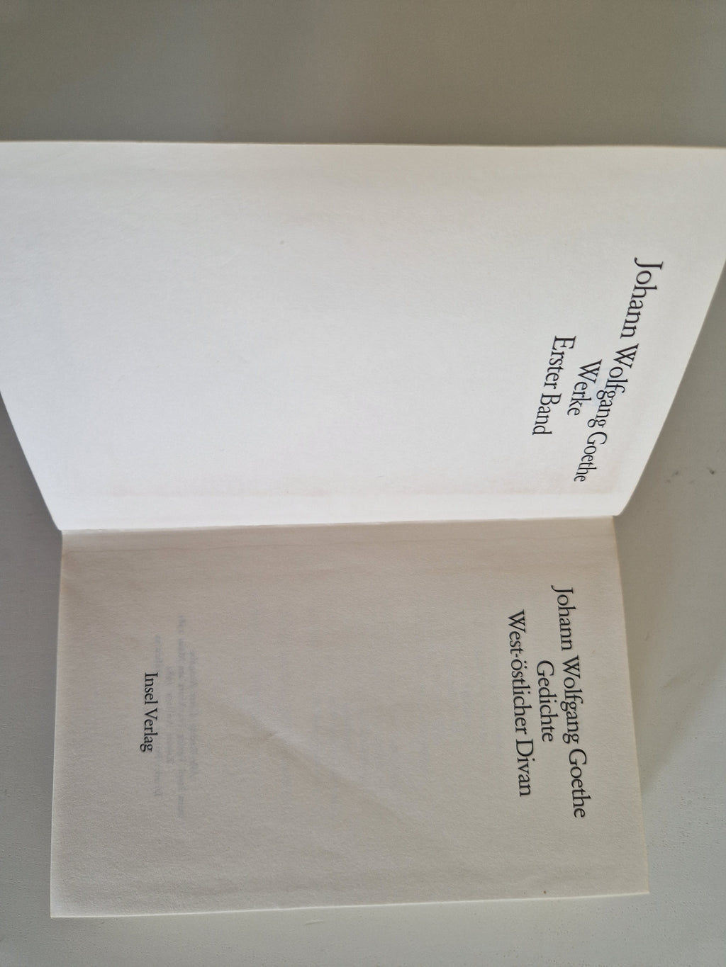 Goethe Werke – Œuvres complètes en 6 volumes | Insel Verlag Frankfurt am Main 1982 | Plats en papier marbré à la main