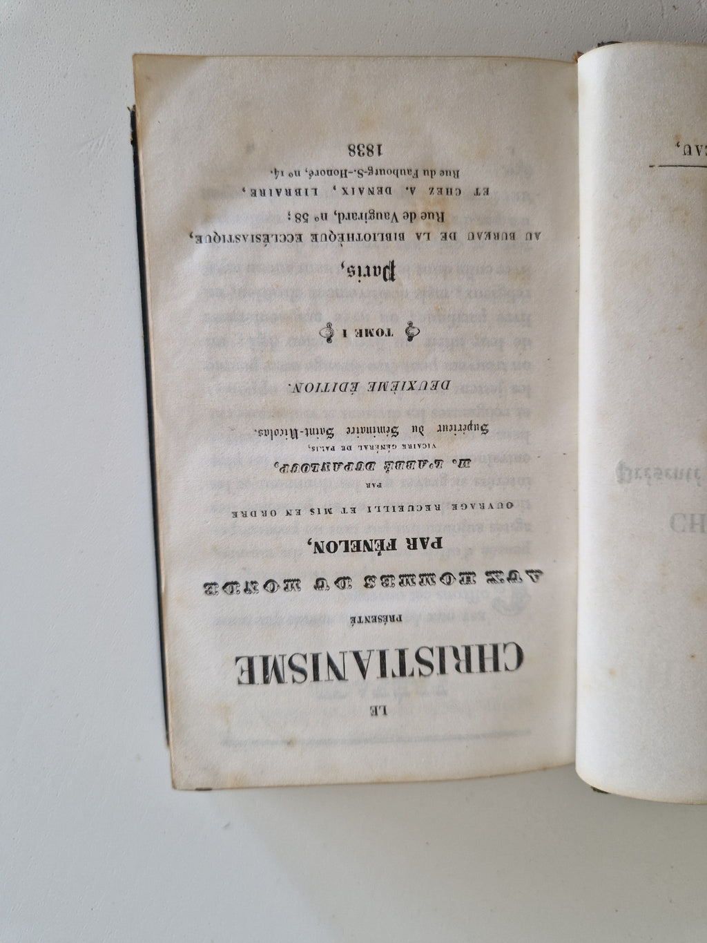 Le Christianisme par Fénelon – Vollständiger 6-bändiger Satz, Paris 1838, 2. Auflage