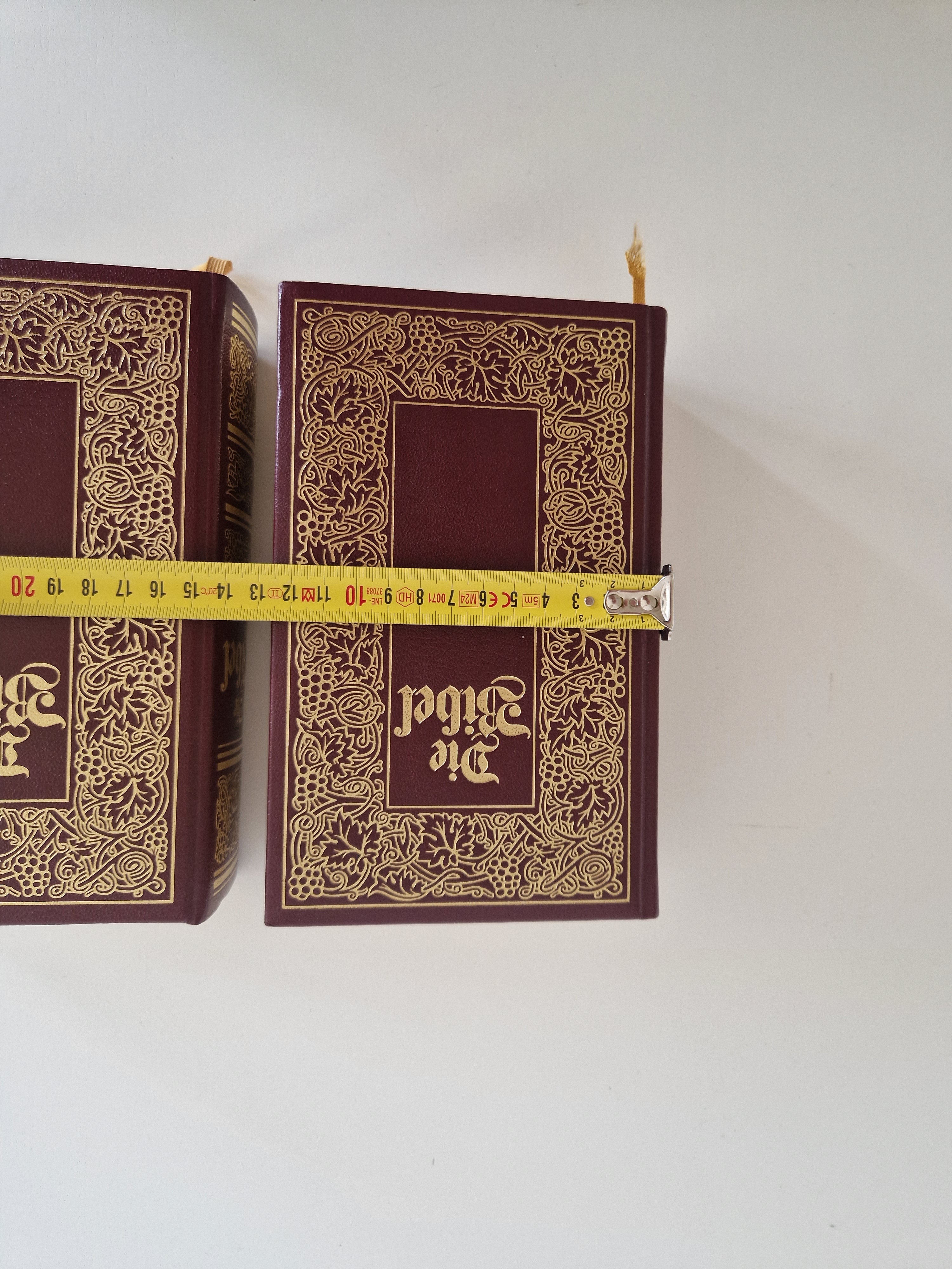 Die Bibel – Lot de 2 volumes | Ancien et Nouveau Testament complets | Traduction de Luther | Gravures de Matthaeus Merian | Naumann & Göbel