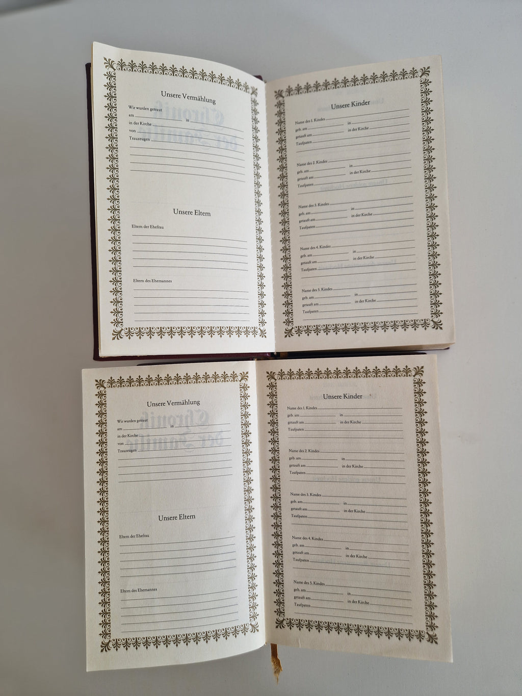 Die Bibel – Lot de 2 volumes | Ancien et Nouveau Testament complets | Traduction de Luther | Gravures de Matthaeus Merian | Naumann & Göbel