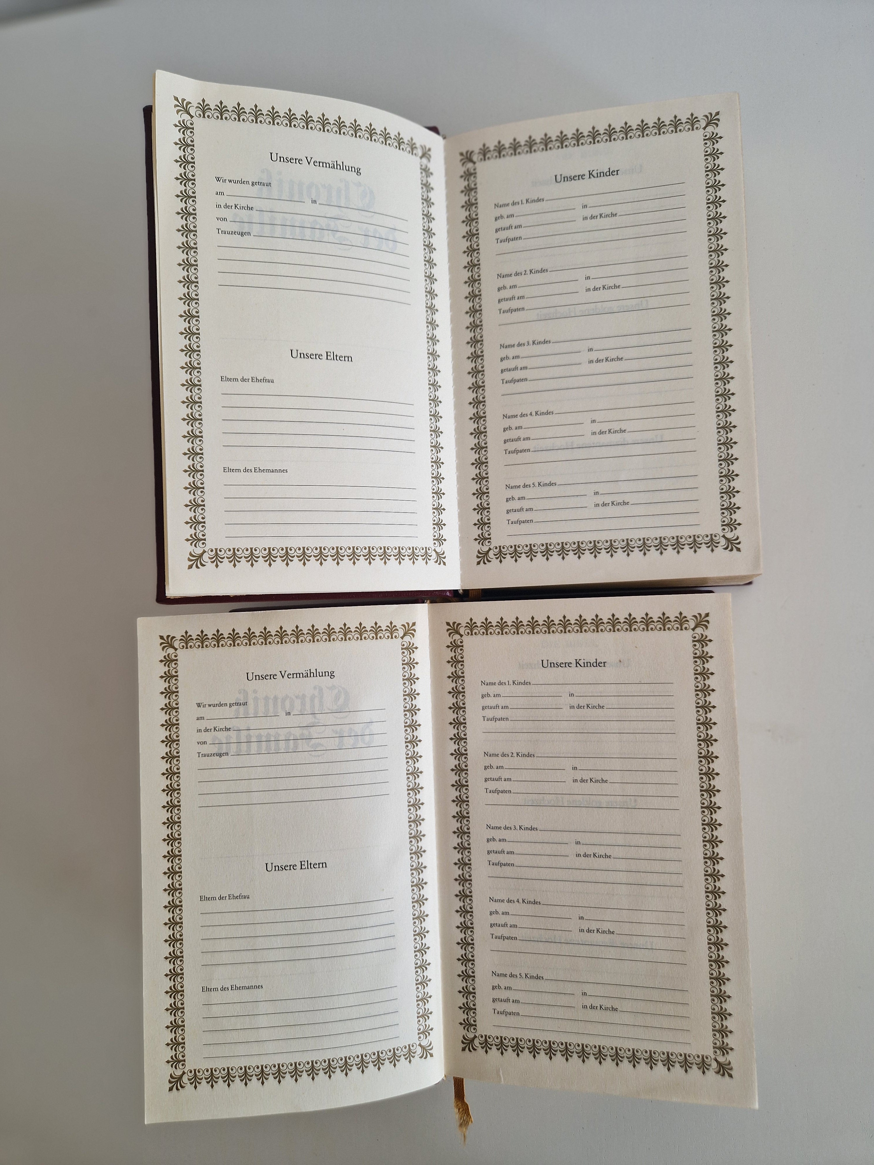 Die Bibel – Lot de 2 volumes | Ancien et Nouveau Testament complets | Traduction de Luther | Gravures de Matthaeus Merian | Naumann & Göbel