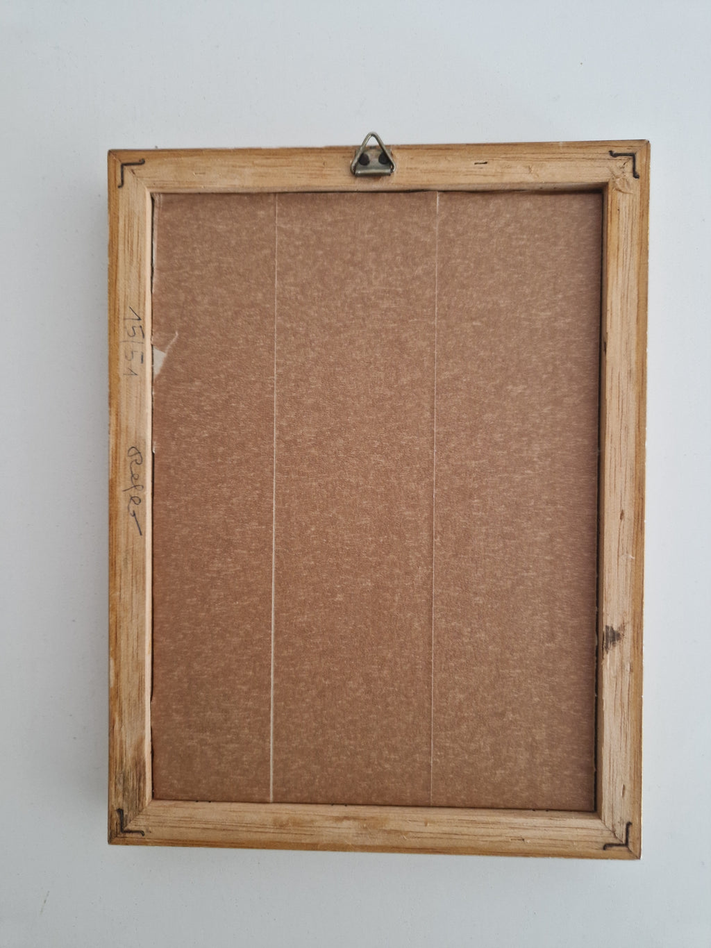 Vintage Holzbilderrahmen | Antike goldene Perlenleiste | 13×15cm Öffnung | Glas inklusive | Fertig zum Aufhängen