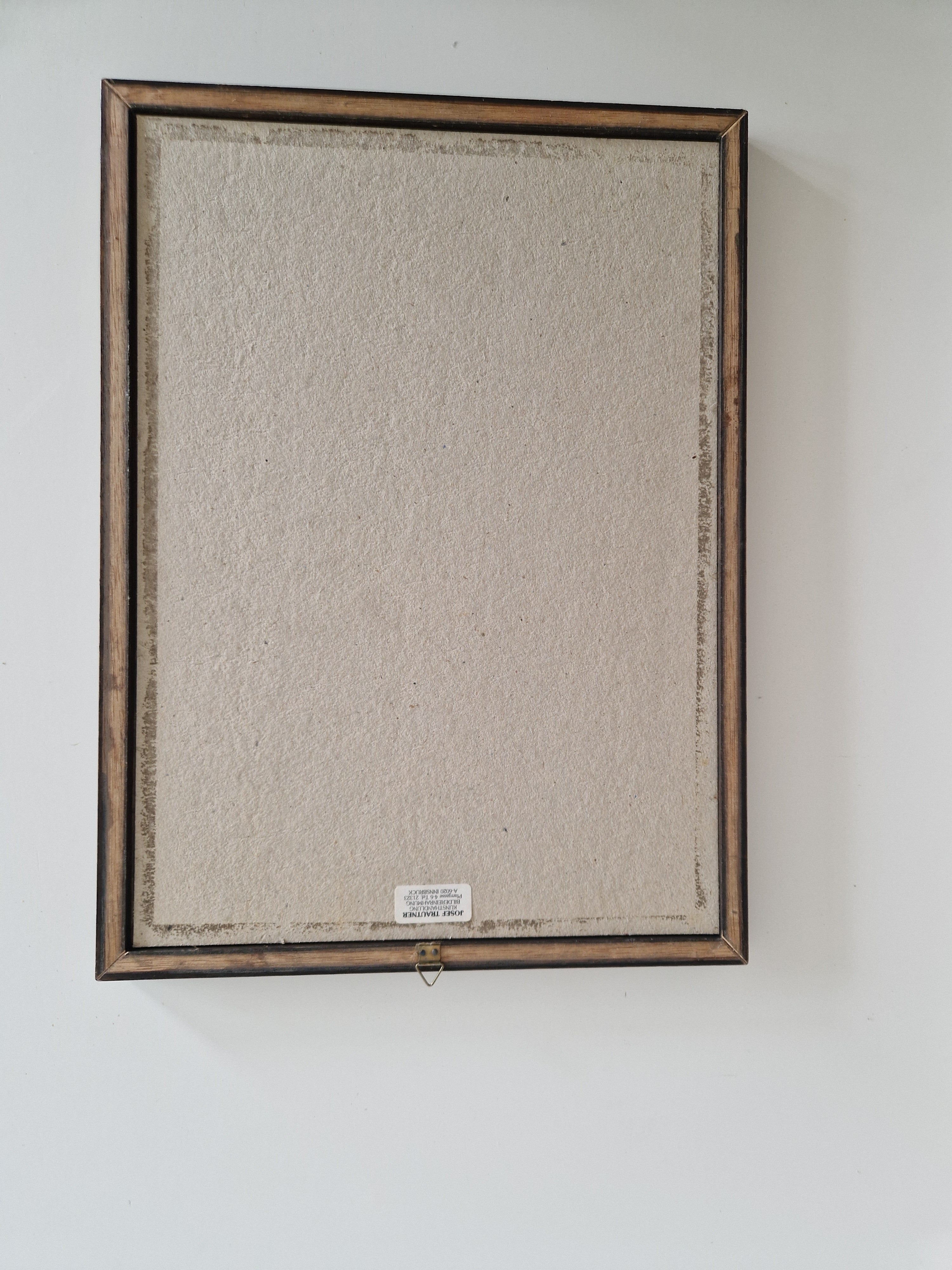 Vintage Holz-Bilderrahmen | Dunkles Maserfurnier & goldene Zierleiste | 30×40cm Öffnung | Inklusive Glas