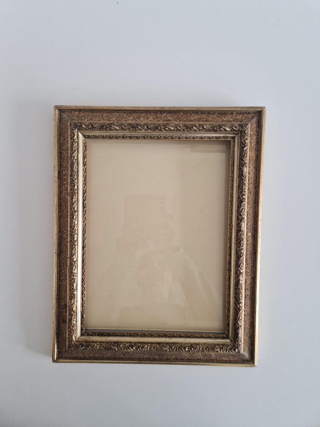 Antique Ornate Wooden Picture Frame | Gold-Bronze Embossed | 22×30cm Opening | Glass Included | Requires Assembly