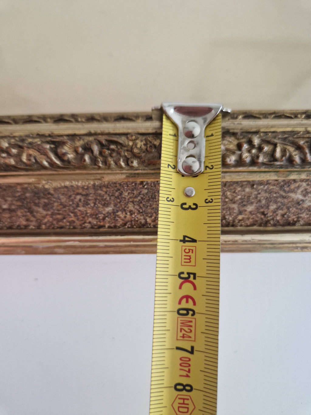 Antique Ornate Wooden Picture Frame | Gold-Bronze Embossed | 22×30cm Opening | Glass Included | Requires Assembly