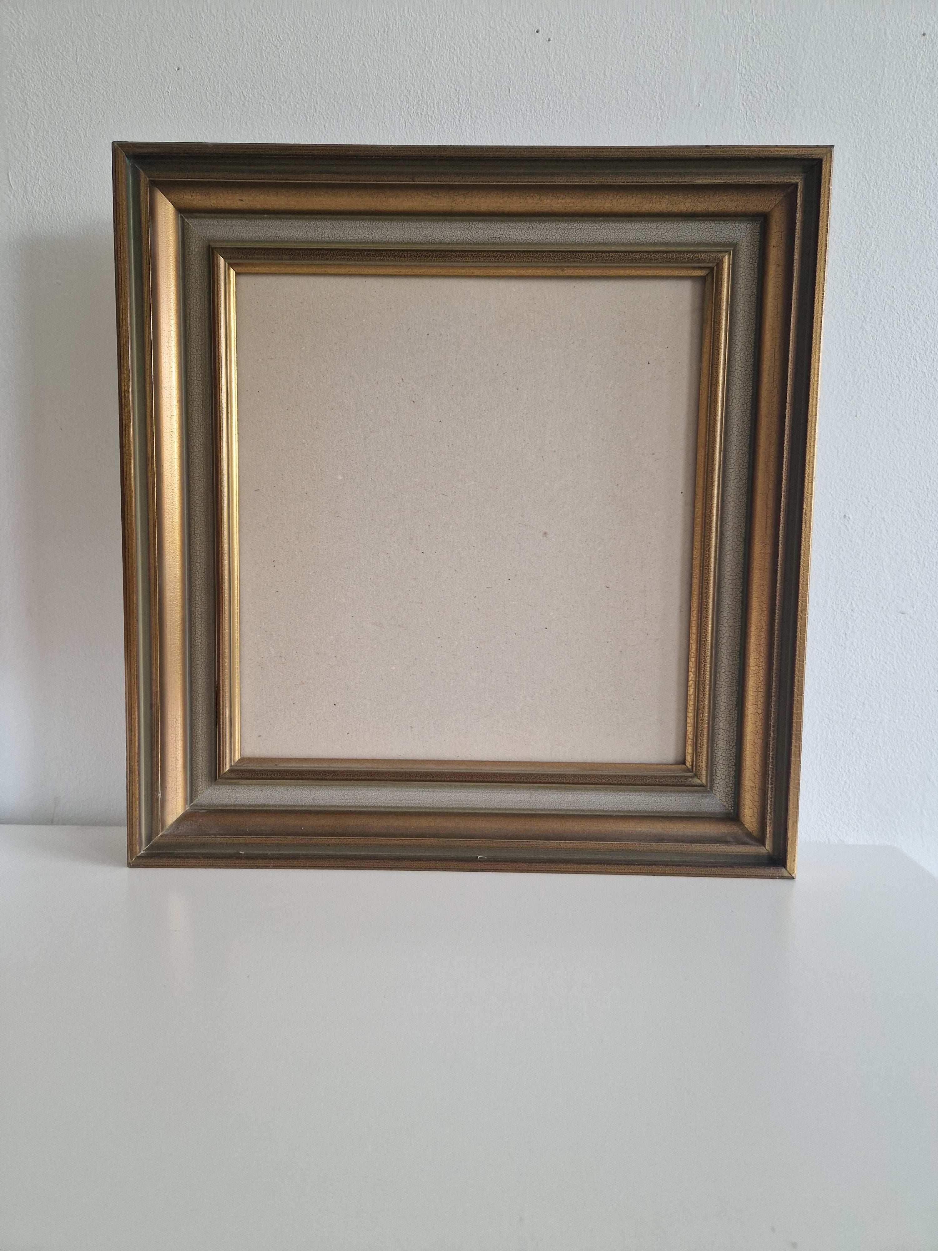 Cadre photo étagé doré vintage antique | Ouverture 30 × 30 cm | Style galerie | Sans verre