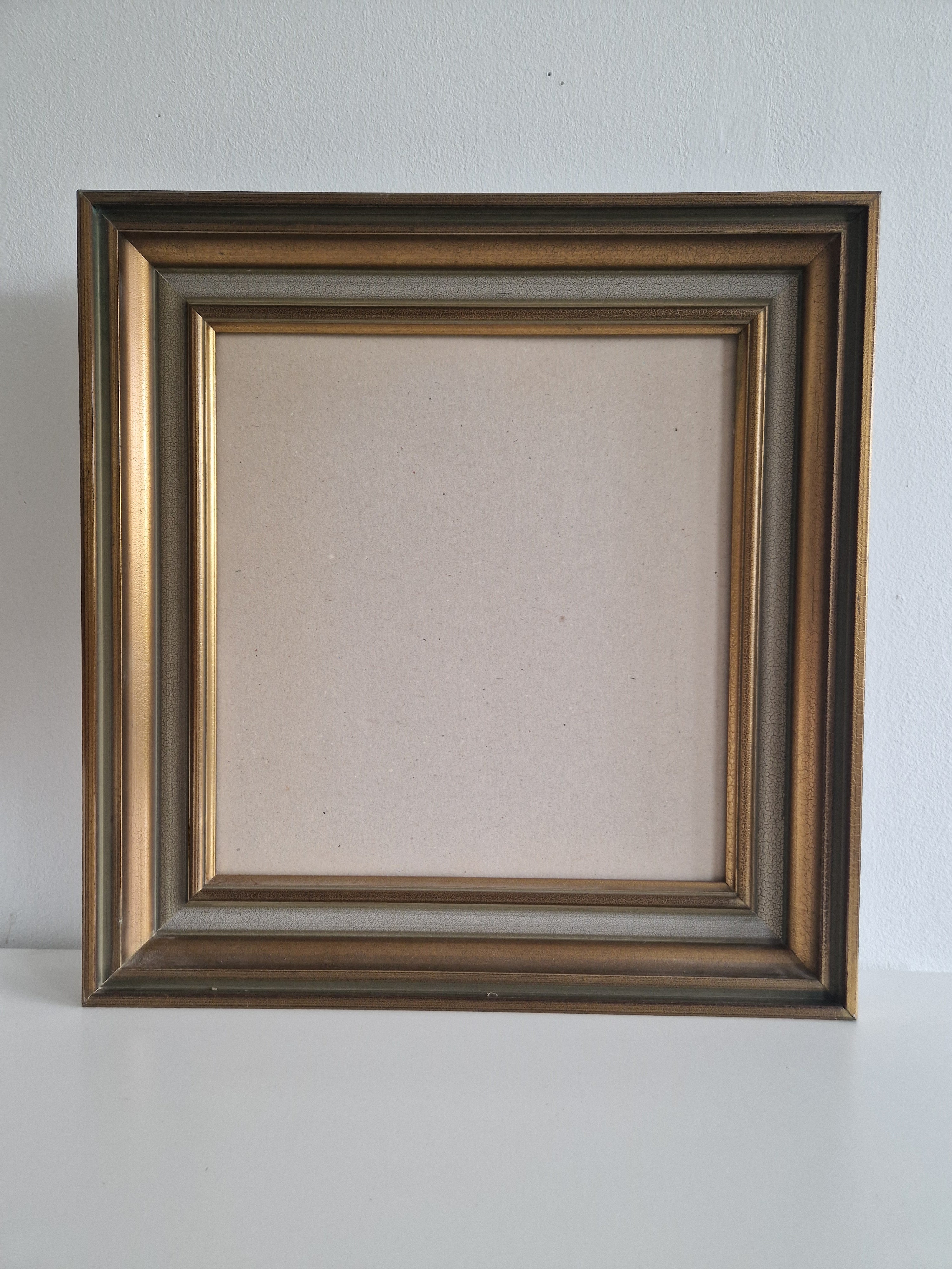 Cadre photo étagé doré vintage antique | Ouverture 30 × 30 cm | Style galerie | Sans verre
