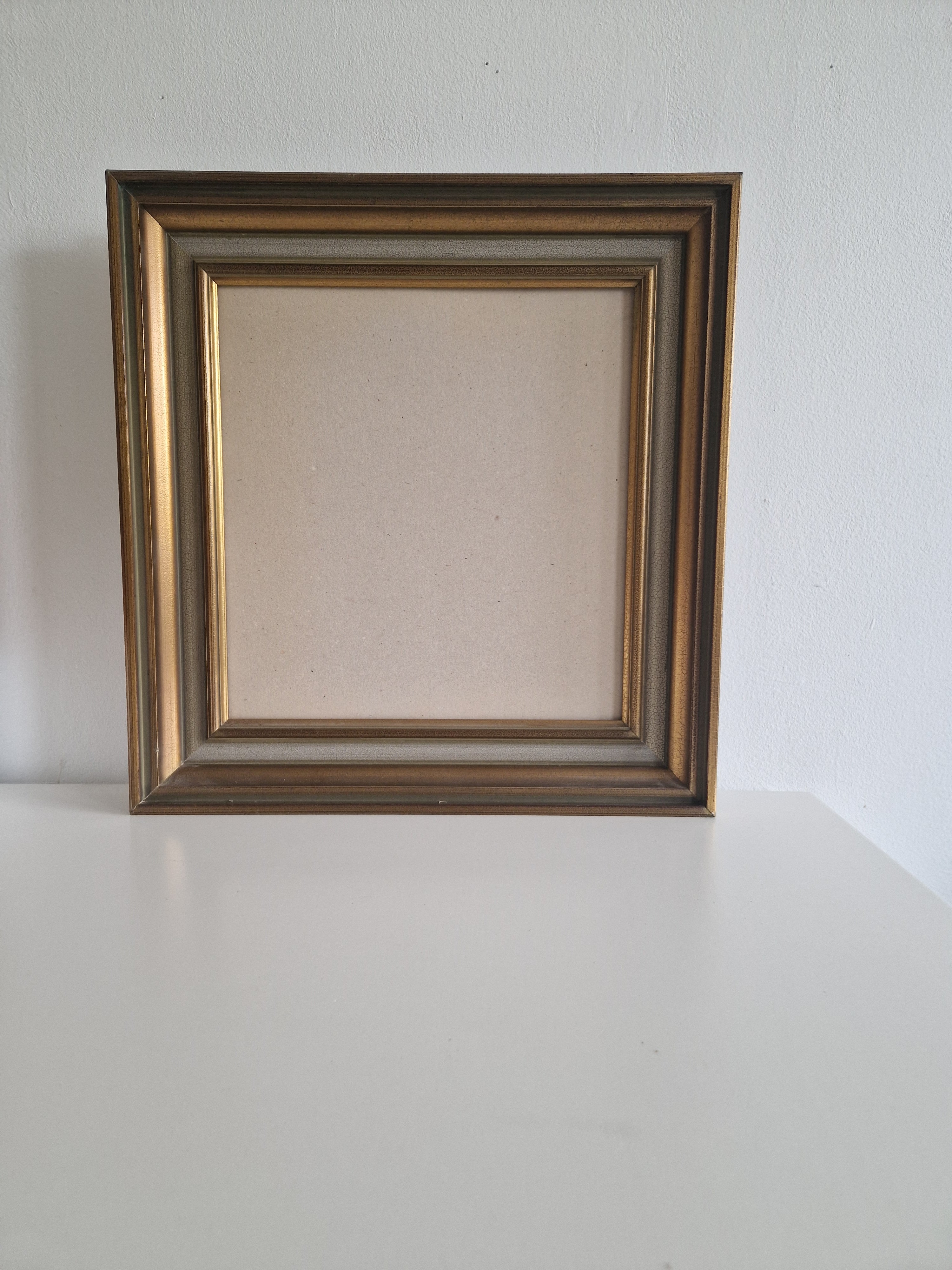 Cadre photo étagé doré vintage antique | Ouverture 30 × 30 cm | Style galerie | Sans verre