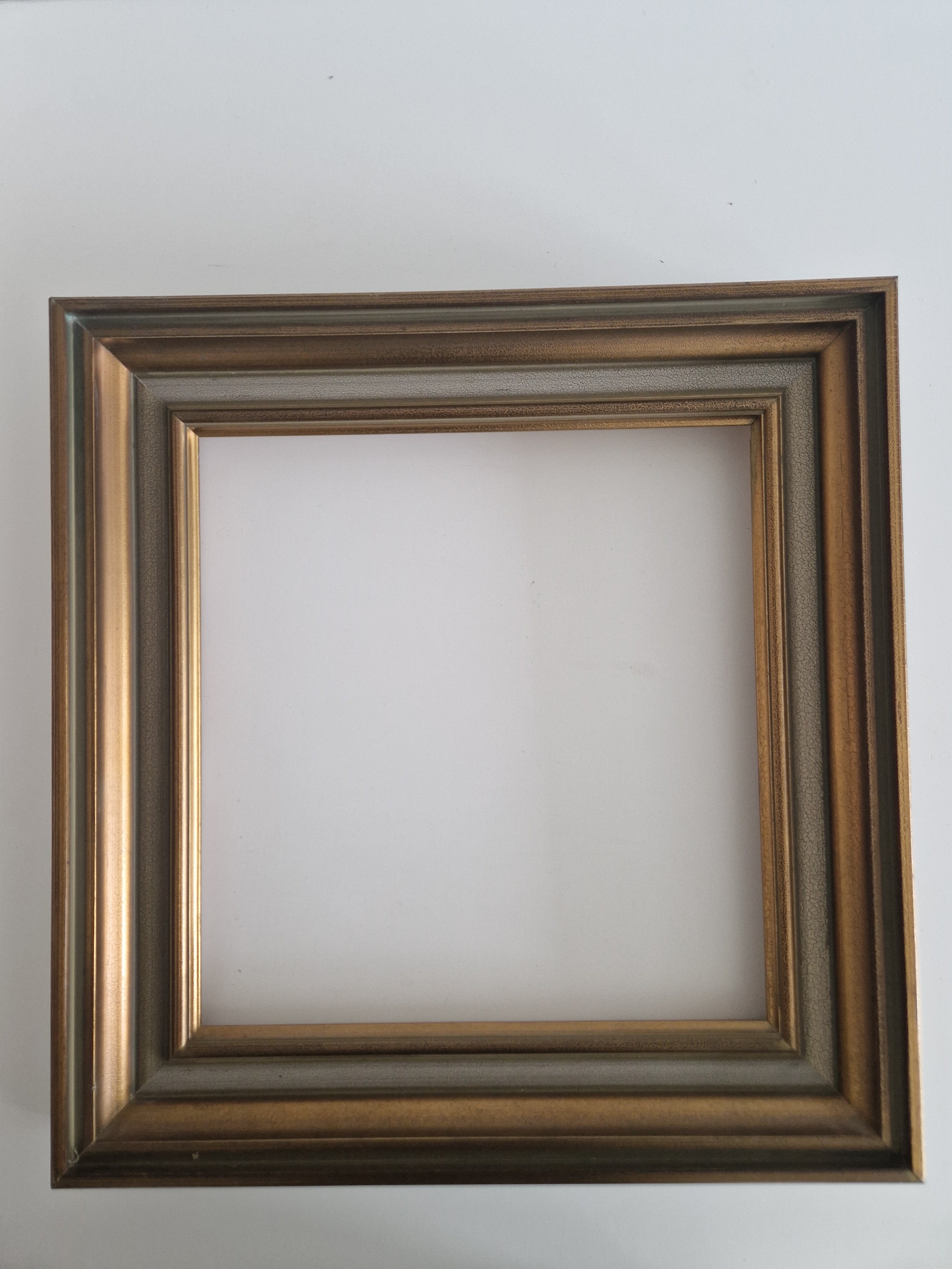 Cadre photo étagé doré vintage antique | Ouverture 30 × 30 cm | Style galerie | Sans verre