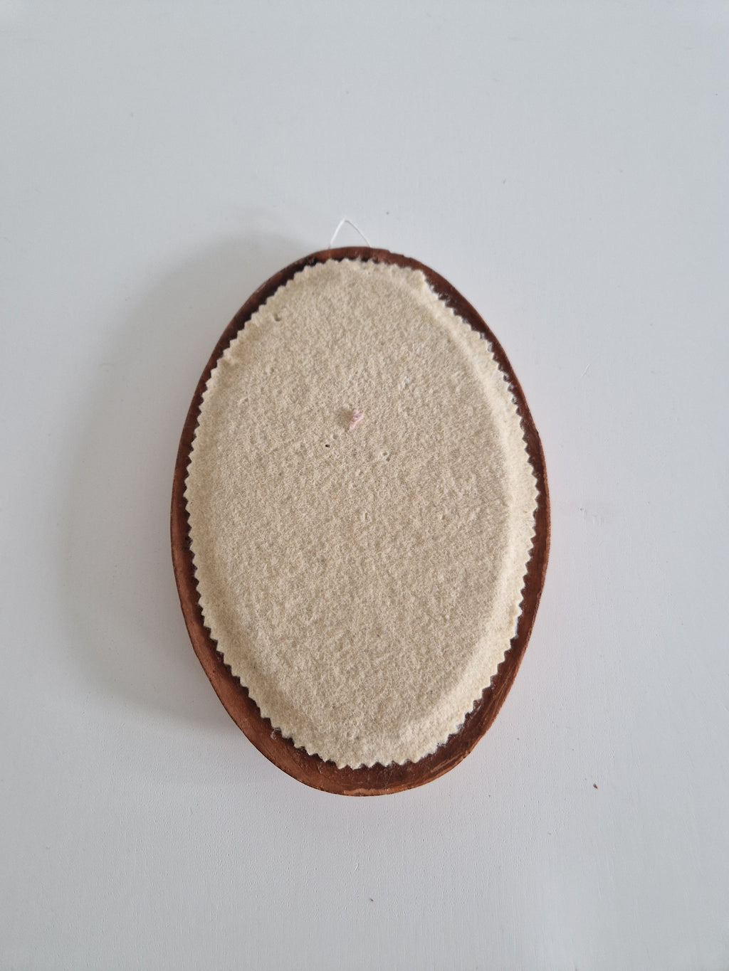 Antique Copper Oval Mirror with Rose Detail
