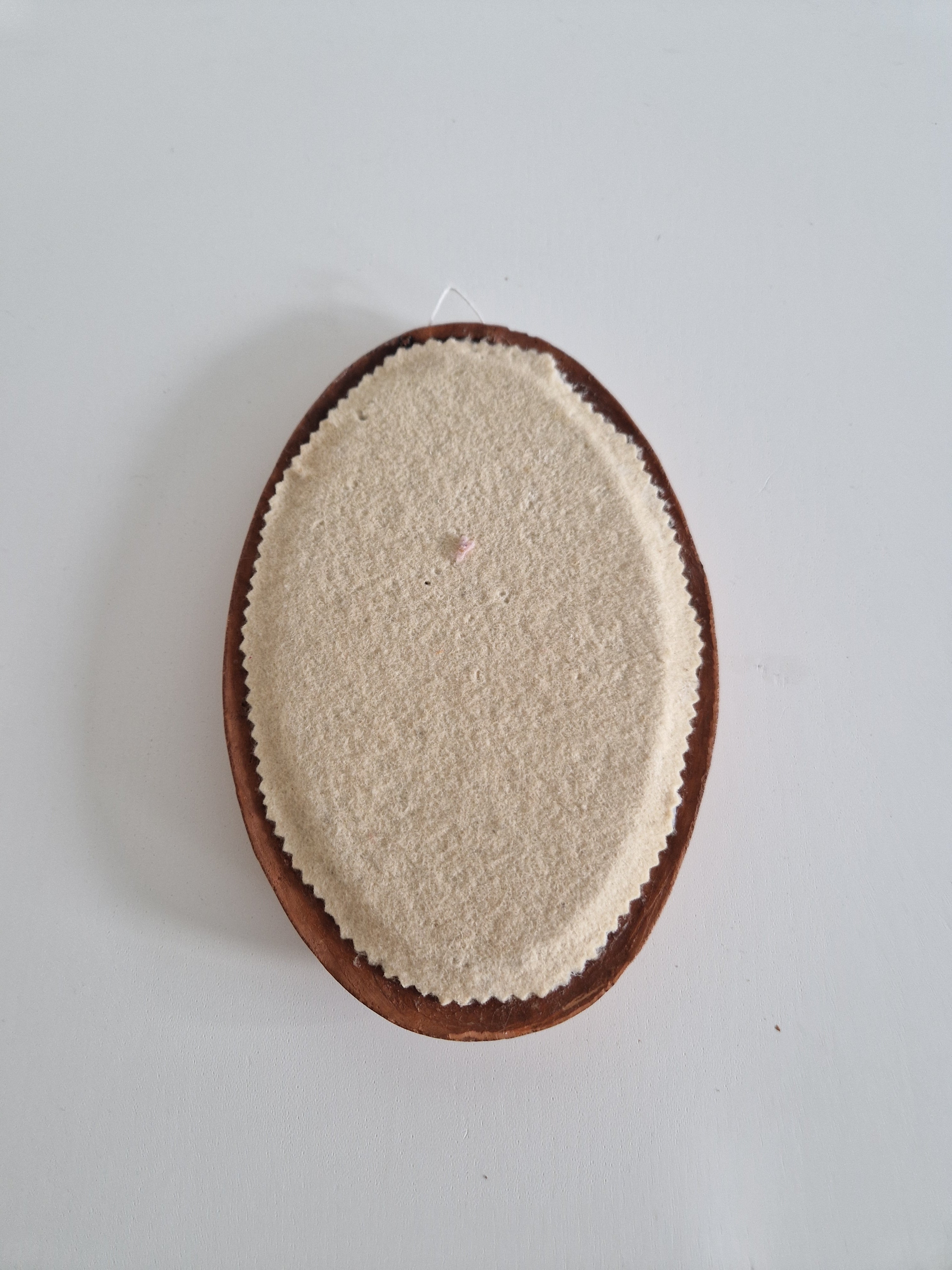Antique Copper Oval Mirror with Rose Detail