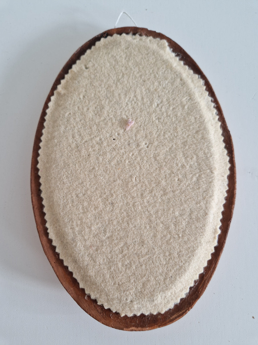 Antique Copper Oval Mirror with Rose Detail