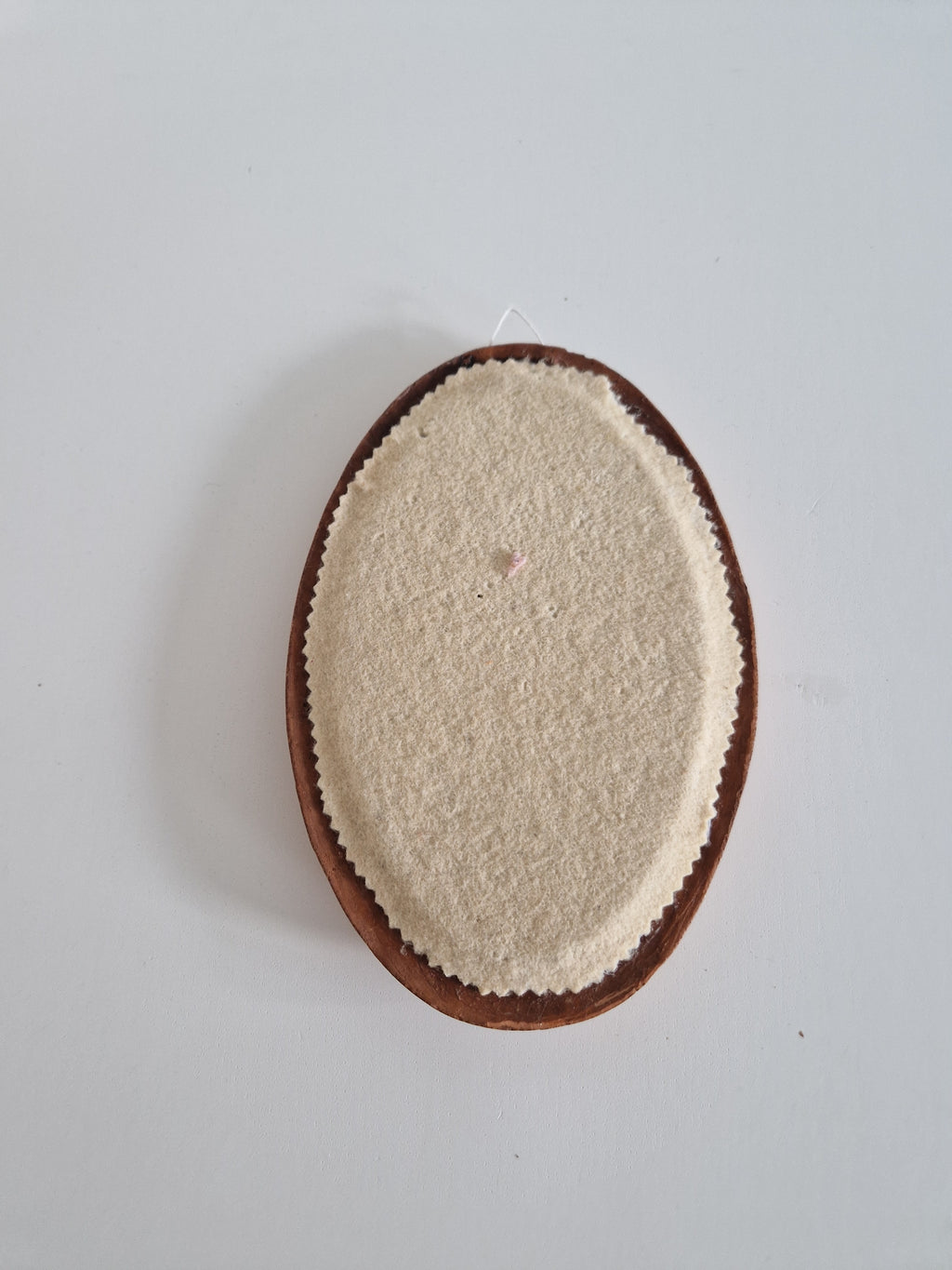 Antique Copper Oval Mirror with Rose Detail