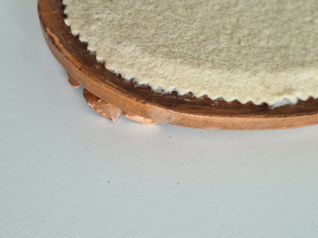 Antique Copper Oval Mirror with Rose Detail