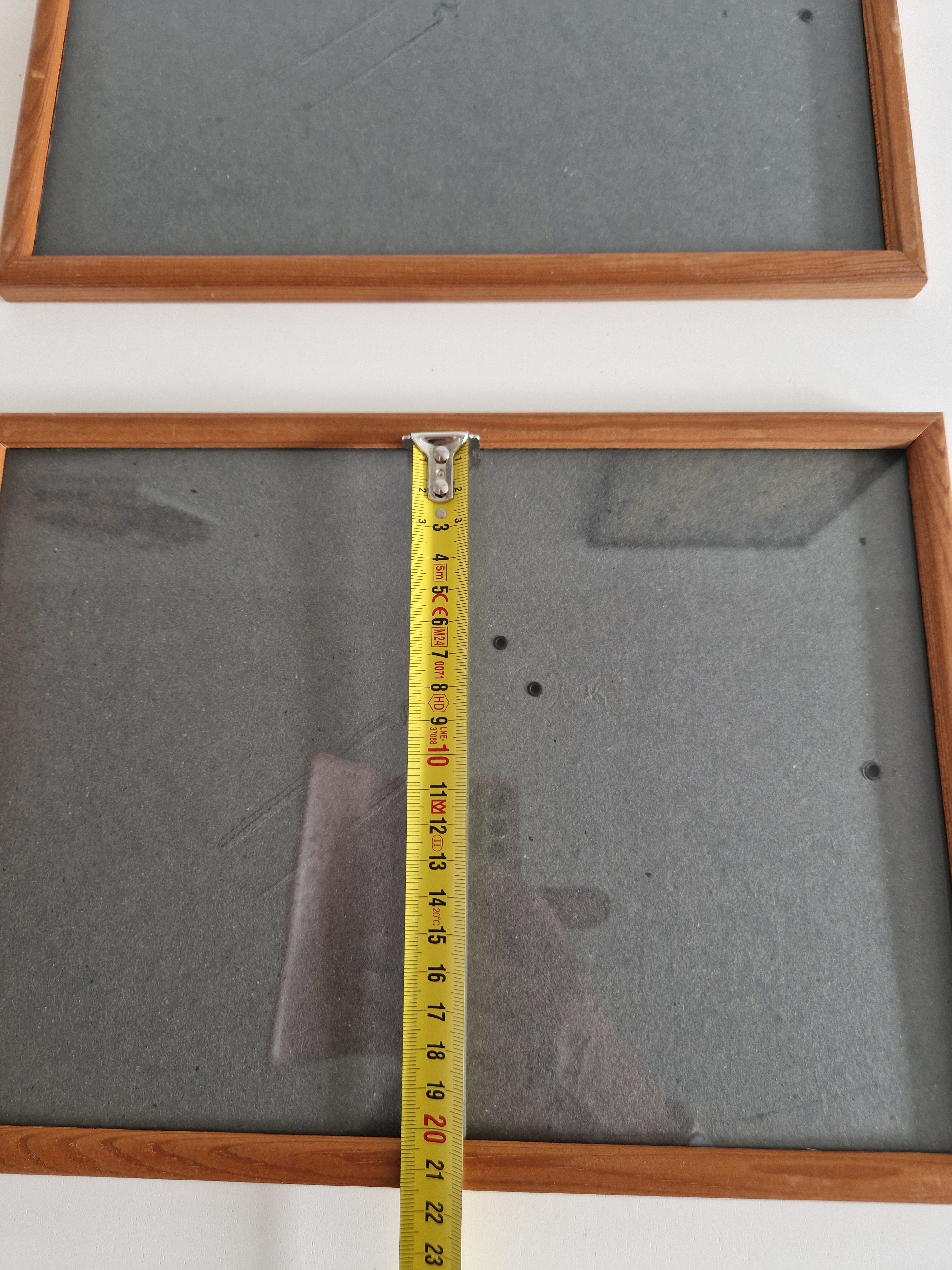 Lot de 2 cadres photo vintage assortis en bois | Teck | 30×23cm | Verre Inclus