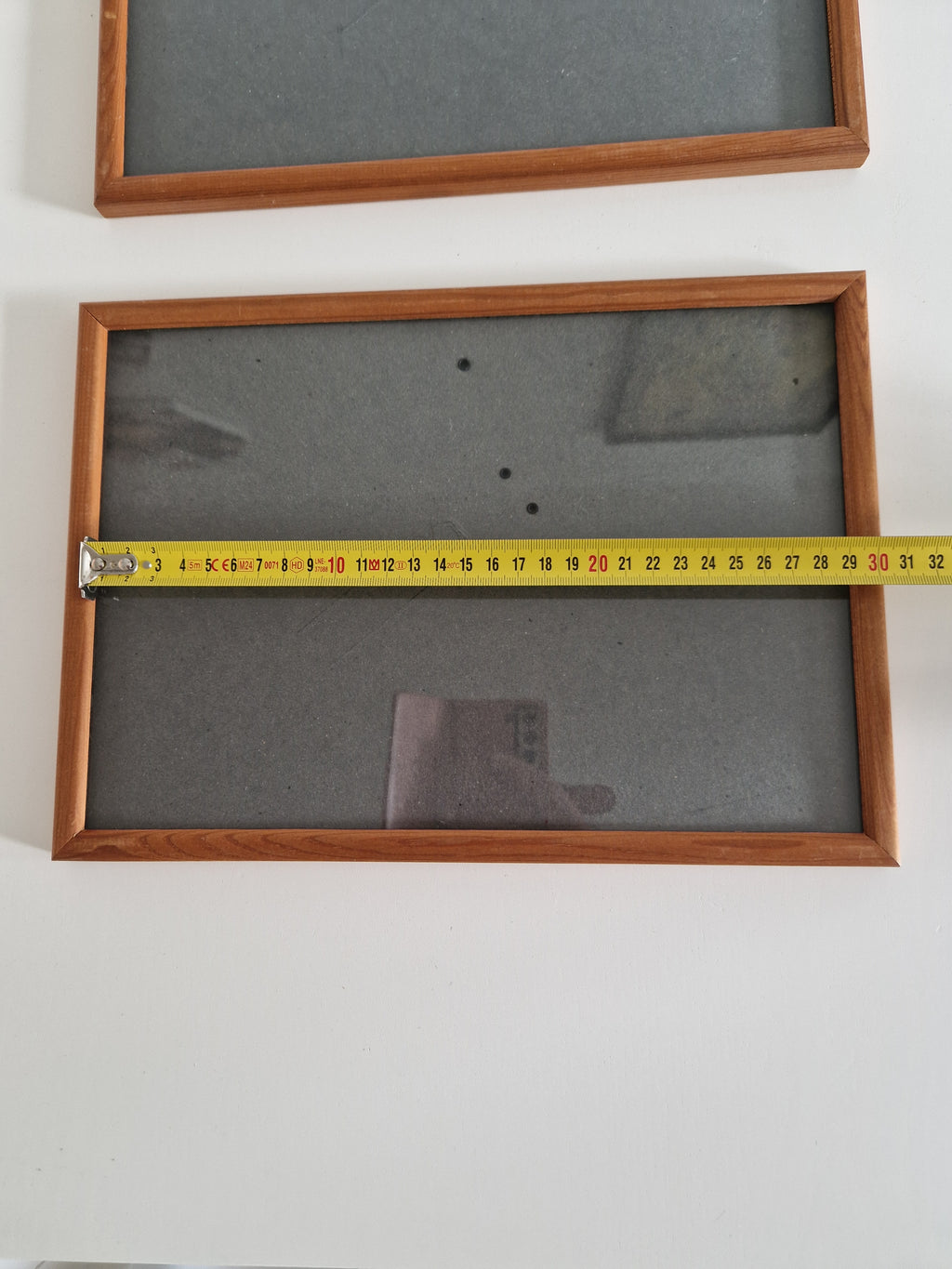 Lot de 2 cadres photo vintage assortis en bois | Teck | 30×23cm | Verre Inclus