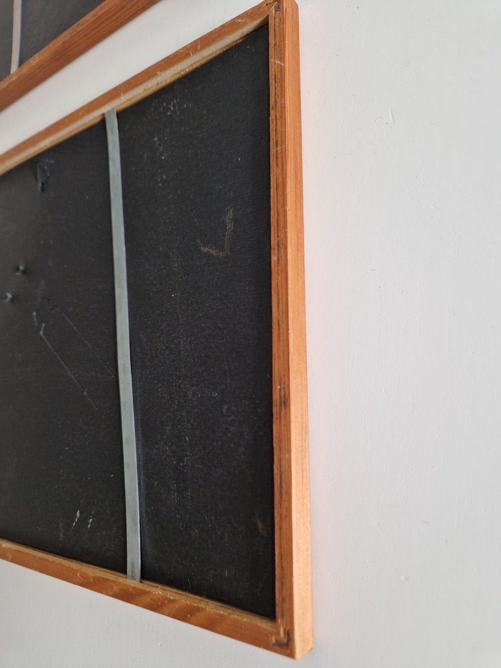 Lot de 2 cadres photo vintage assortis en bois | Teck | 30×23cm | Verre Inclus
