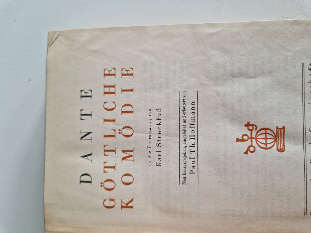 Dante – Göttliche Komödie, Antique German Hardcover, Deutsche Buch-Gemeinschaft Berlin