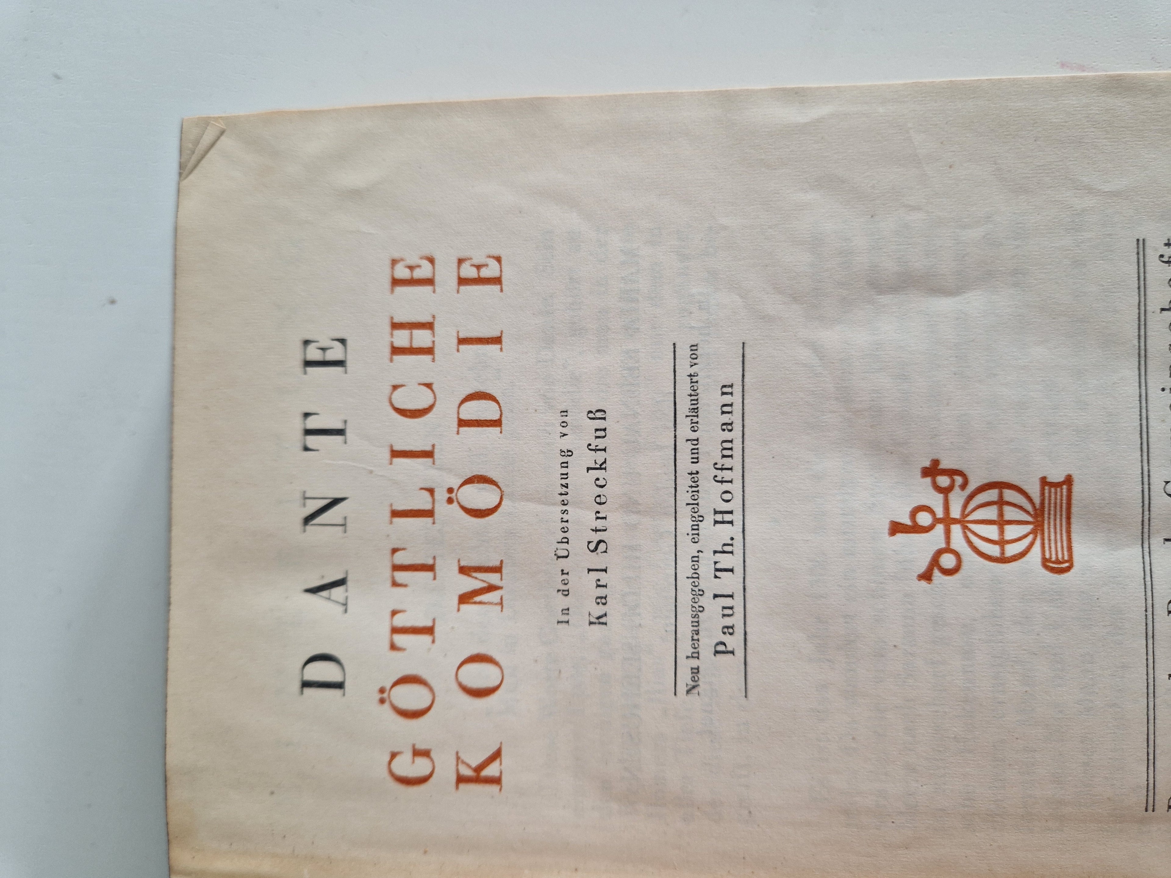 Dante – Göttliche Komödie, Antique German Hardcover, Deutsche Buch-Gemeinschaft Berlin