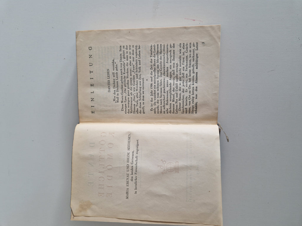 Dante – Göttliche Komödie, Antique German Hardcover, Deutsche Buch-Gemeinschaft Berlin