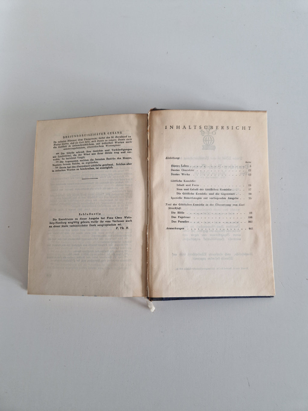 Dante – Göttliche Komödie, Antique German Hardcover, Deutsche Buch-Gemeinschaft Berlin