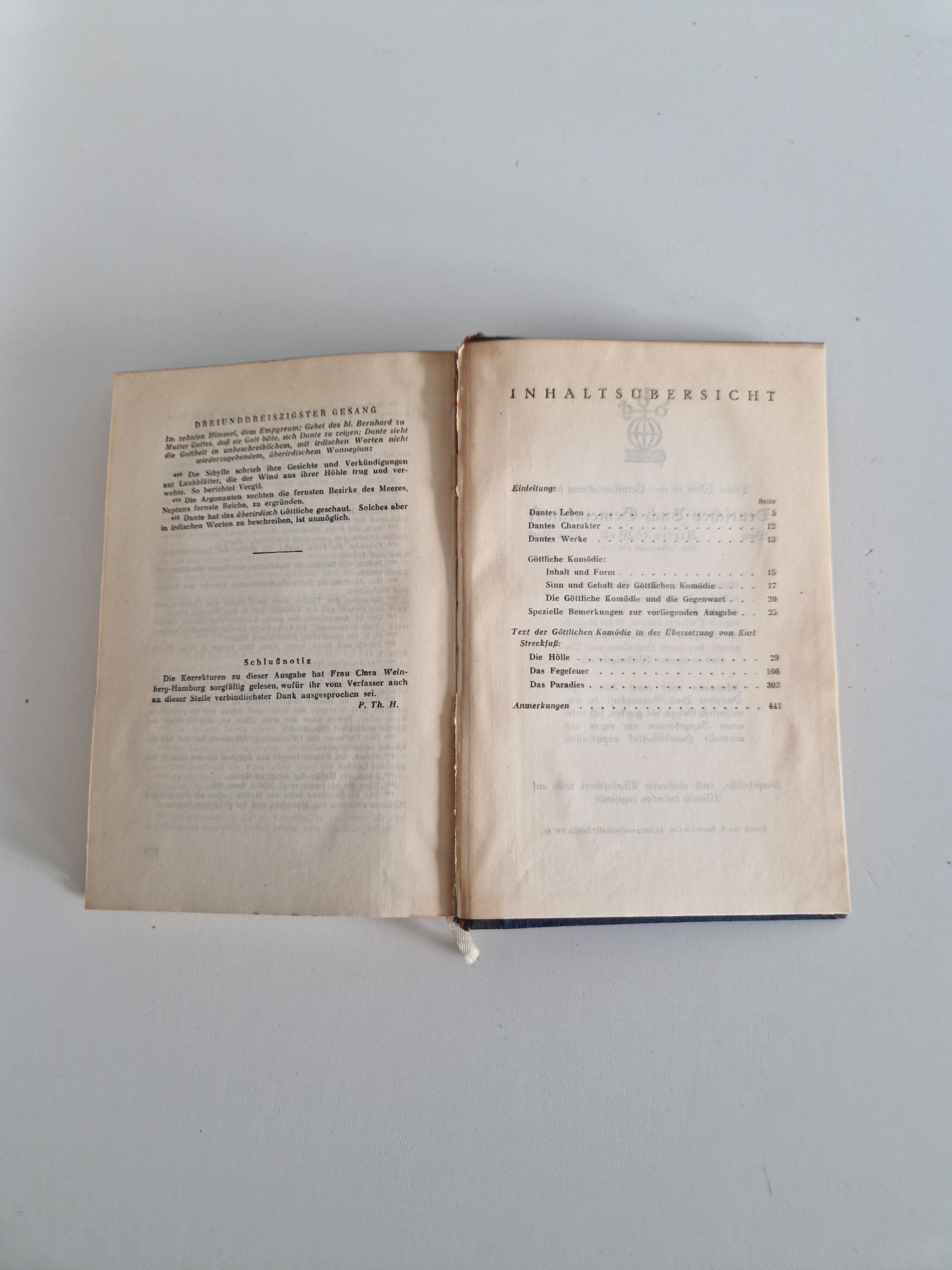 Dante – Göttliche Komödie, Antique German Hardcover, Deutsche Buch-Gemeinschaft Berlin