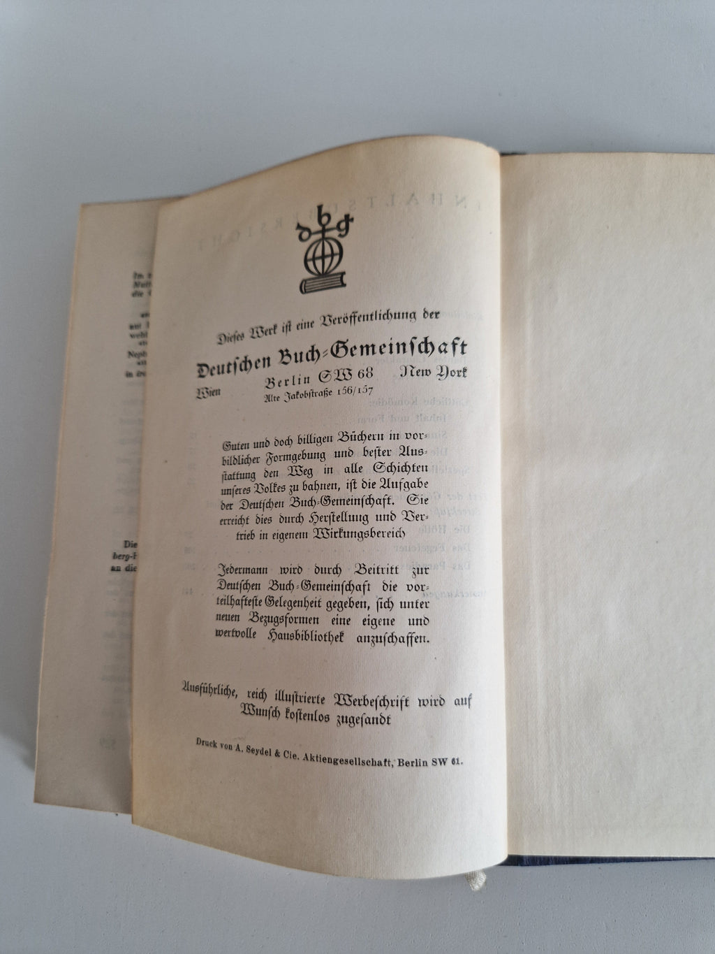 Dante – Göttliche Komödie, Antique German Hardcover, Deutsche Buch-Gemeinschaft Berlin