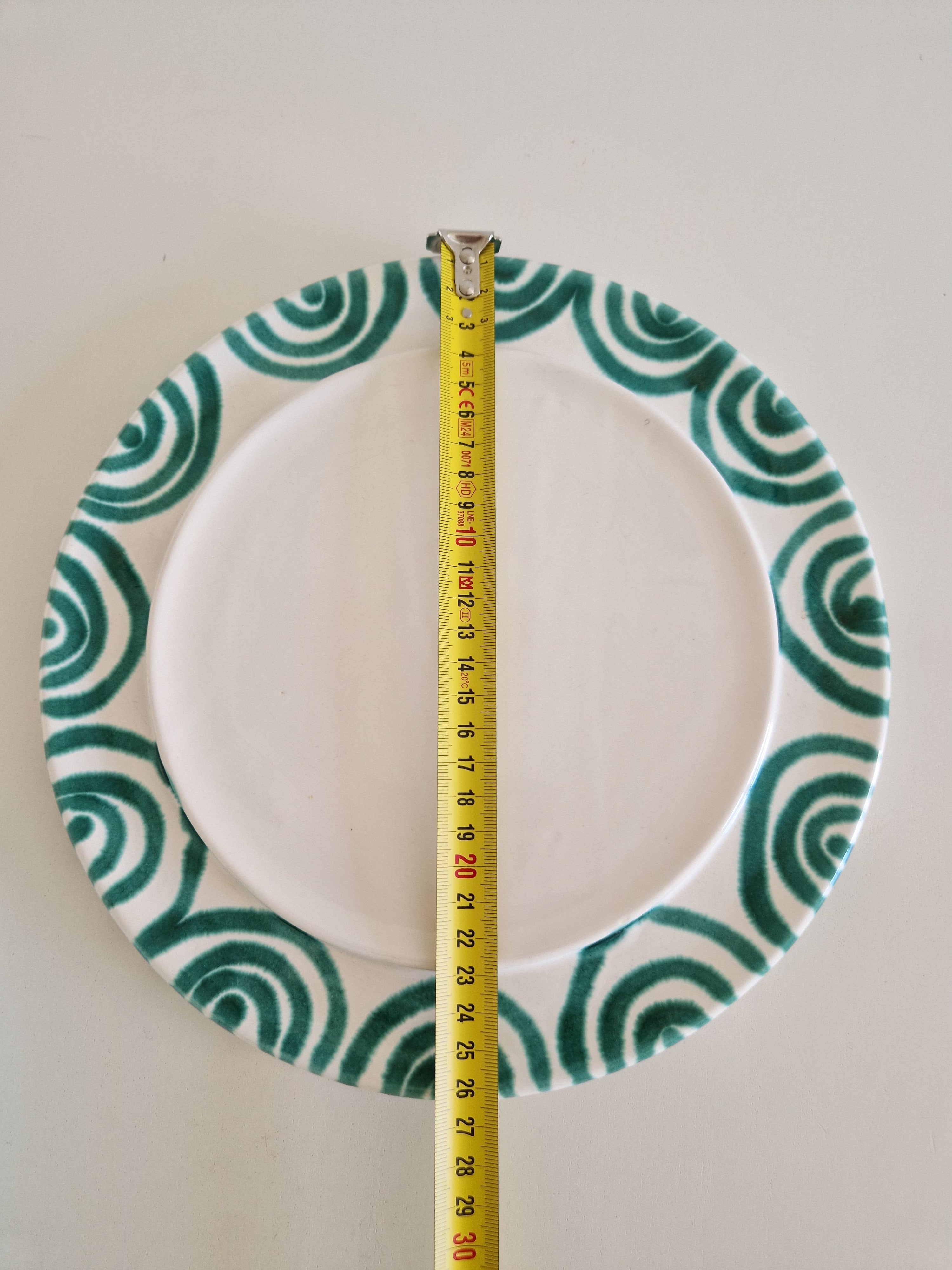 Gmundner Keramik Autriche — Beurre ou Cloche à Fromage avec Plat | Grün Geflammt | Peint à la main | 28 cm