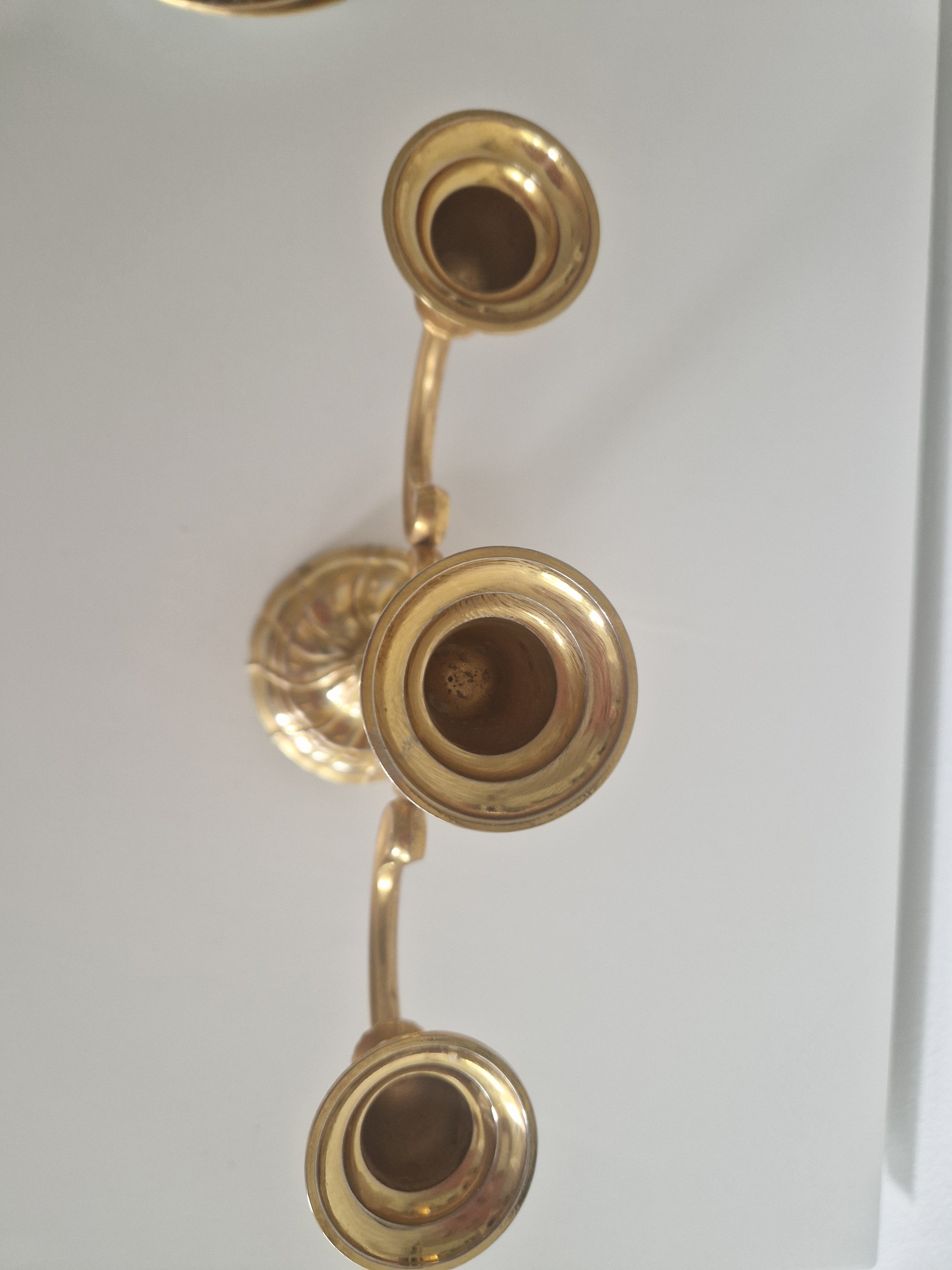 Vintage BMF Brass Candelabra, 3-Arm, West Germany, Mid-20th Century