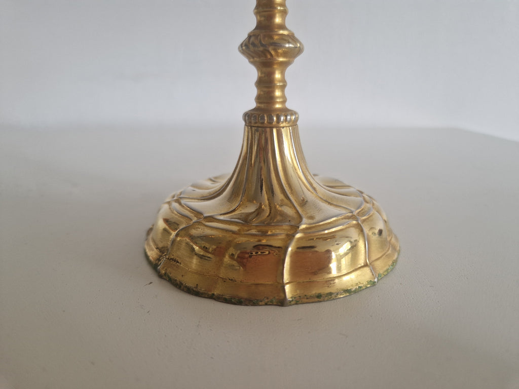 Vintage BMF Brass Candelabra, 3-Arm, West Germany, Mid-20th Century