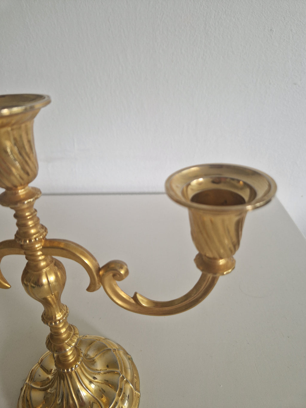 Vintage BMF Brass Candelabra, 3-Arm, West Germany, Mid-20th Century