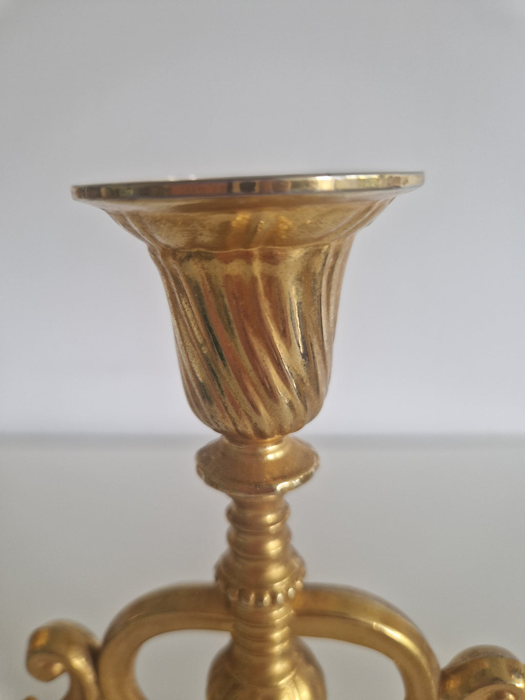 Vintage BMF Brass Candelabra, 3-Arm, West Germany, Mid-20th Century