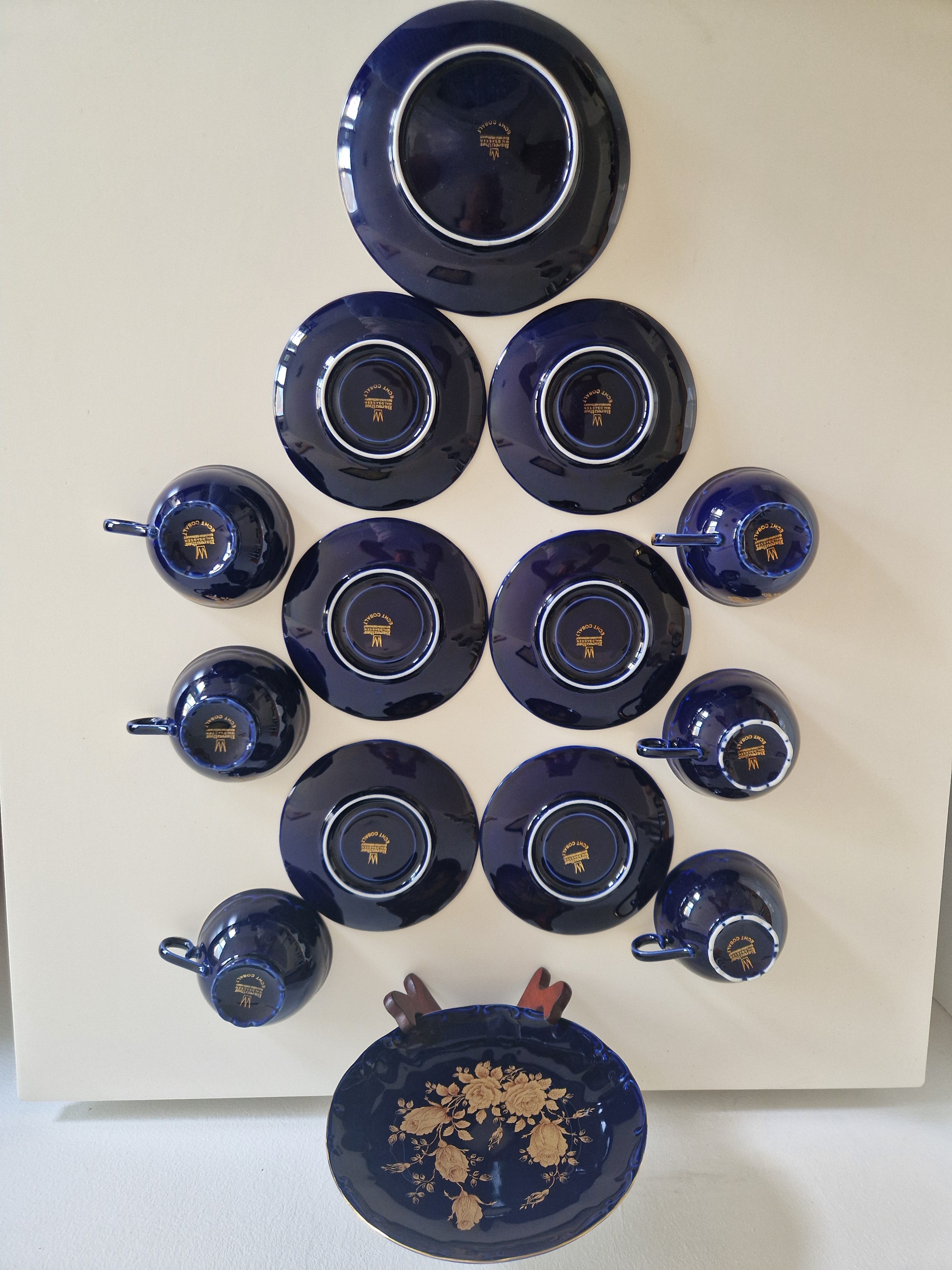 Bareuther Waldsassen Echt Kobalt Bayern Kaffee- & Teeservice – 15-teilig