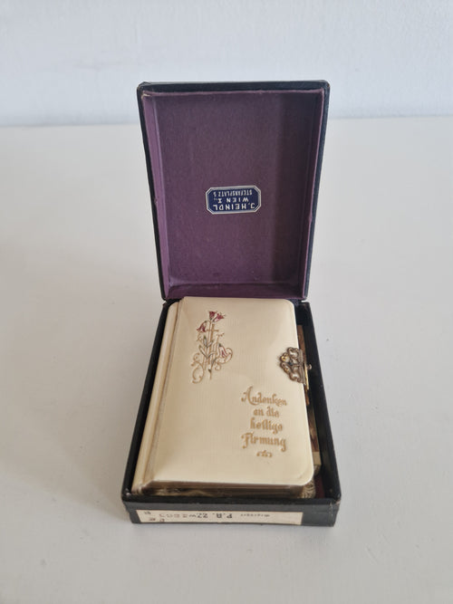 Antique Austrian Catholic Confirmation Prayer Book – „Andenken an die heilige Firmung“ | Gilt Clasp | Gilt Pages | c. 1900 | Steinbreuer Verlag