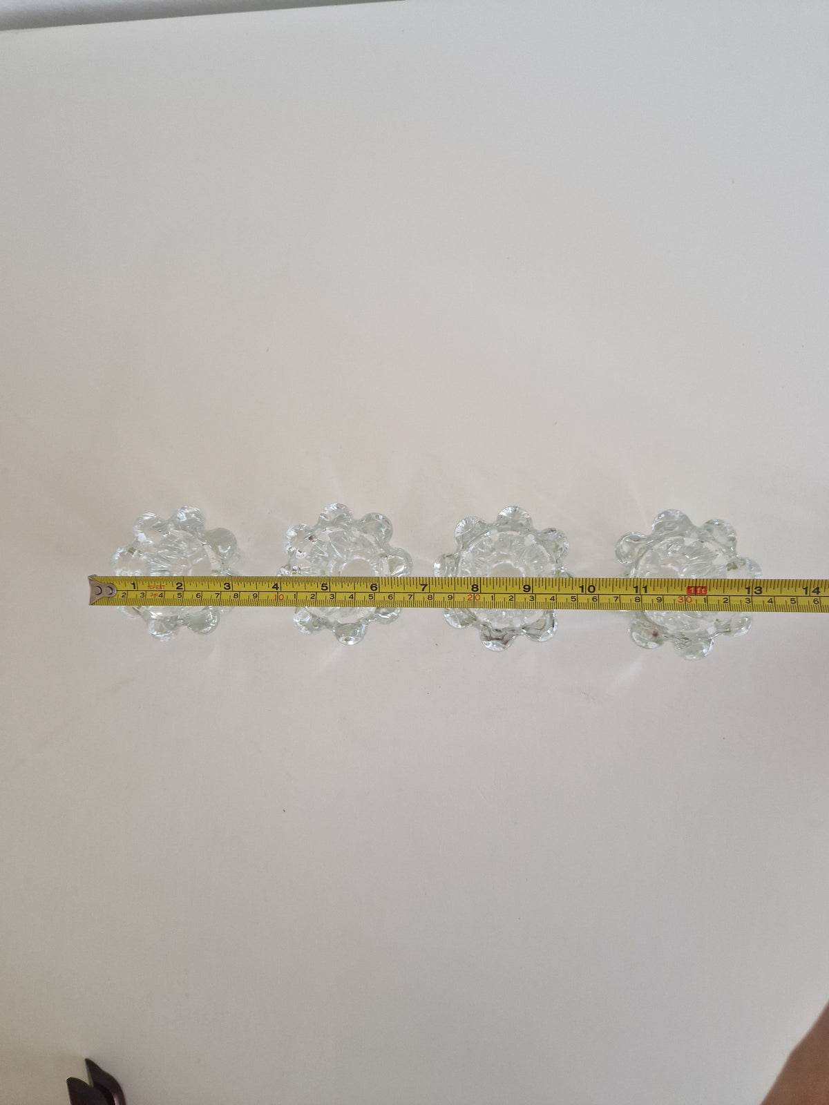 Elegant Flower-Shaped Glass Candle Holders - Set of 4 for a Timeless Touch