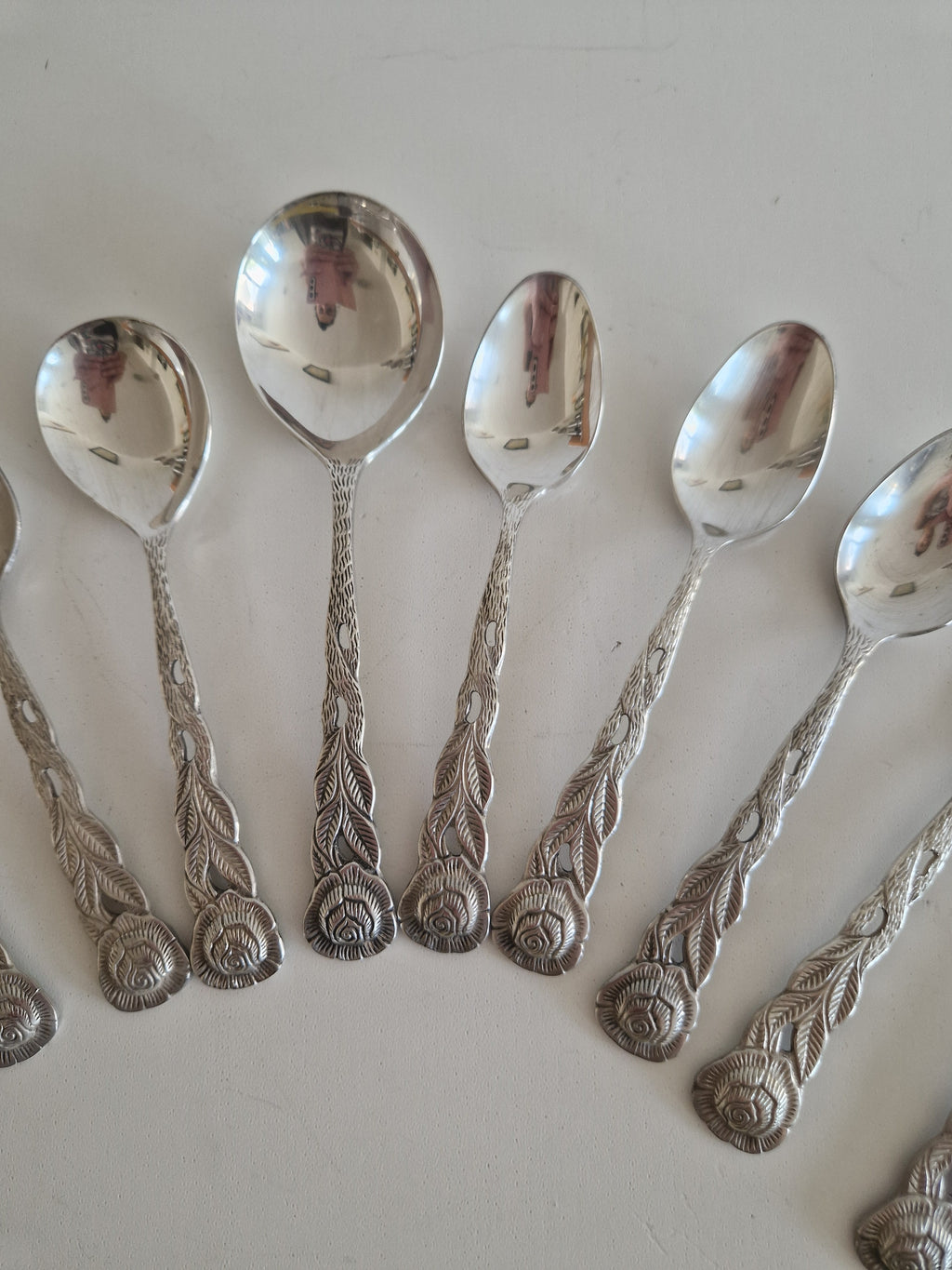 Vintage Silver-Plated Cutlery Set – Hildesheimer Rose Pattern, 14-Piece