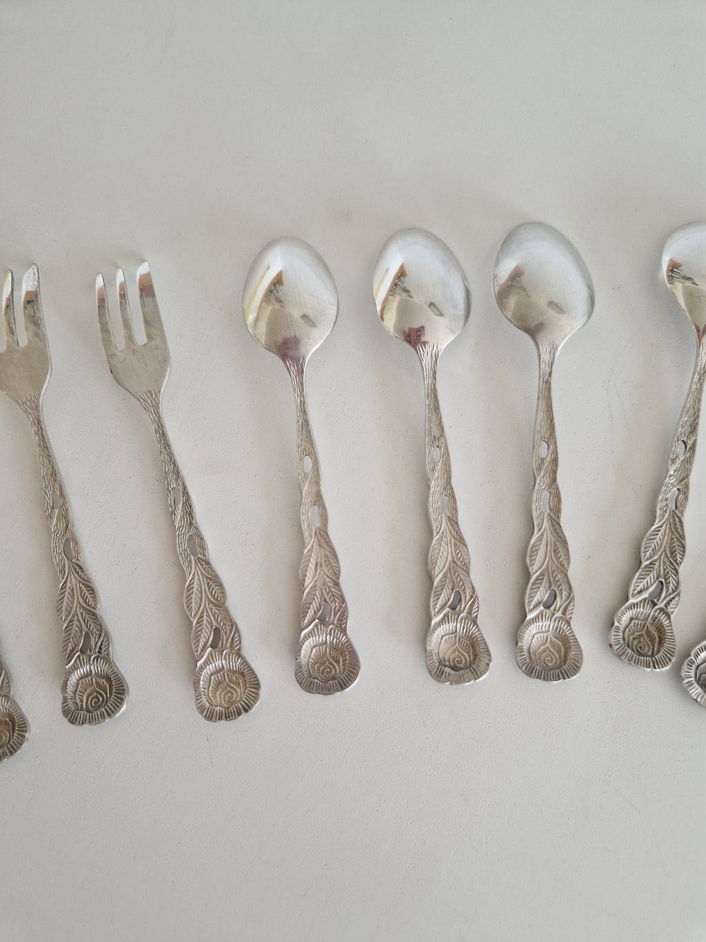 Vintage Silver-Plated Cutlery Set – Hildesheimer Rose Pattern, 14-Piece