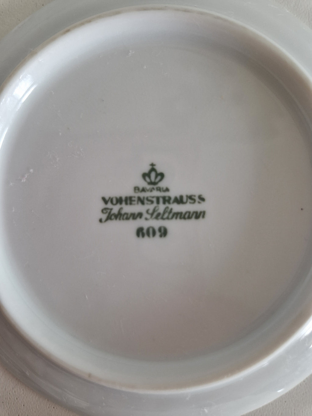 Lot de 6 dessous de verre en porcelaine florale Johann Seltmann Vohenstrauss | Motif 609