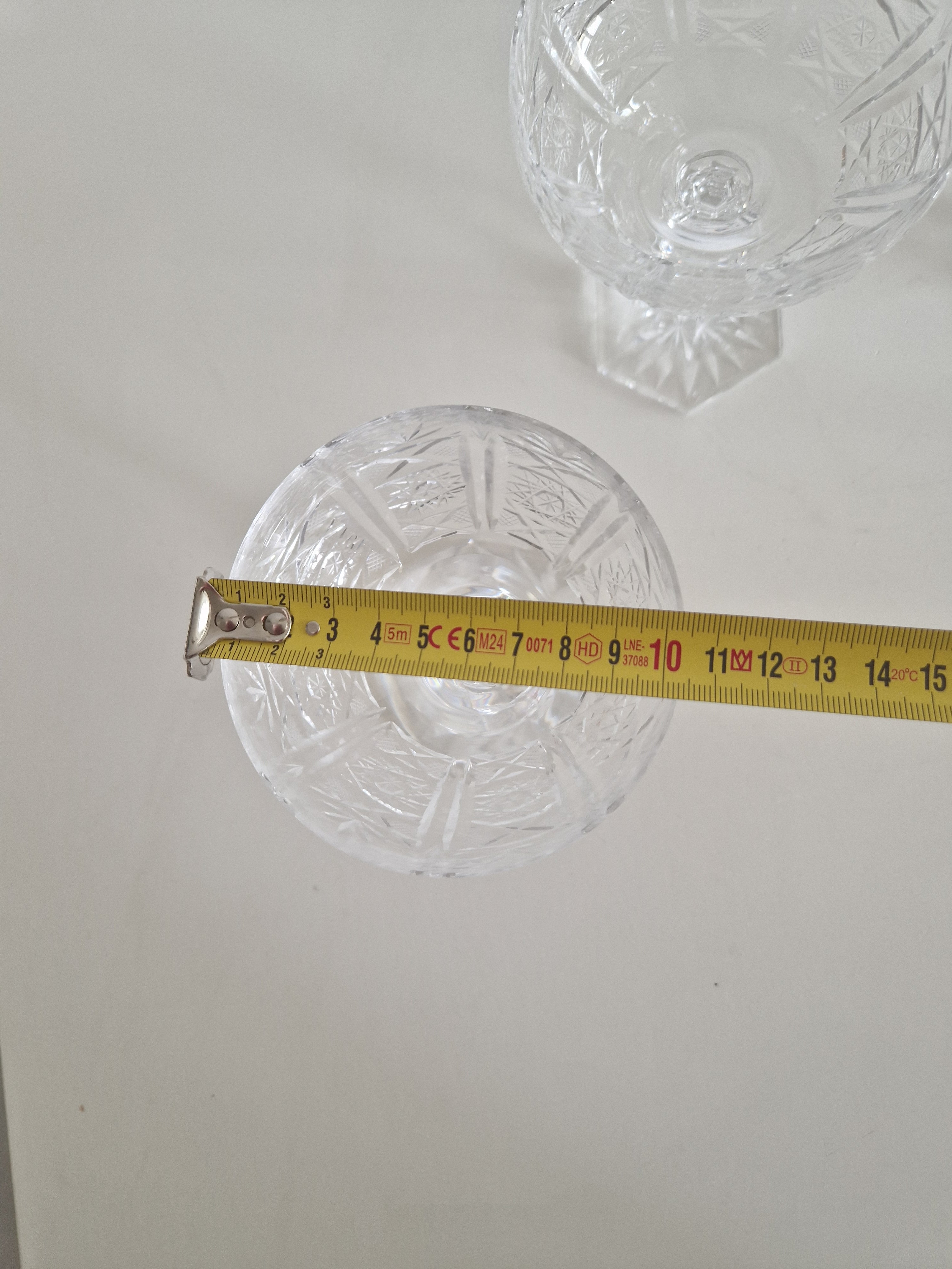 Set of 4 Austrian Hand-Cut Crystal Champagne Coupes