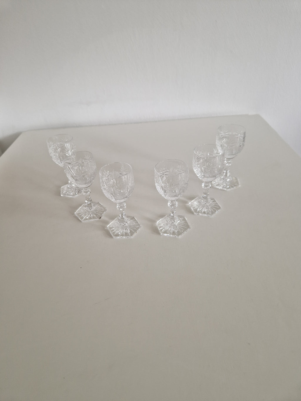 Ensemble de 6 verres à liqueur en cristal taillé main autrichien | Cristal au plomb 24%