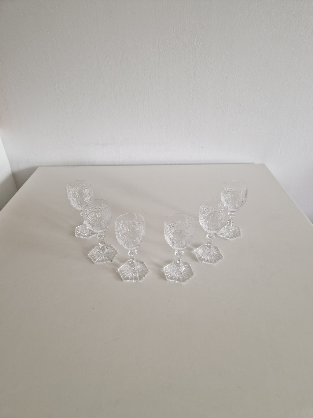 Ensemble de 6 verres à liqueur en cristal taillé main autrichien | Cristal au plomb 24%