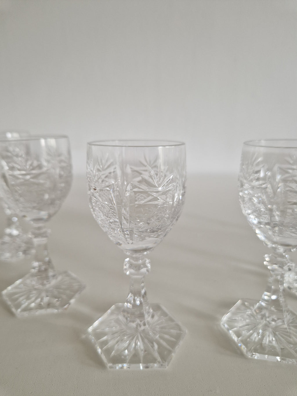 Ensemble de 6 verres à liqueur en cristal taillé main autrichien | Cristal au plomb 24%