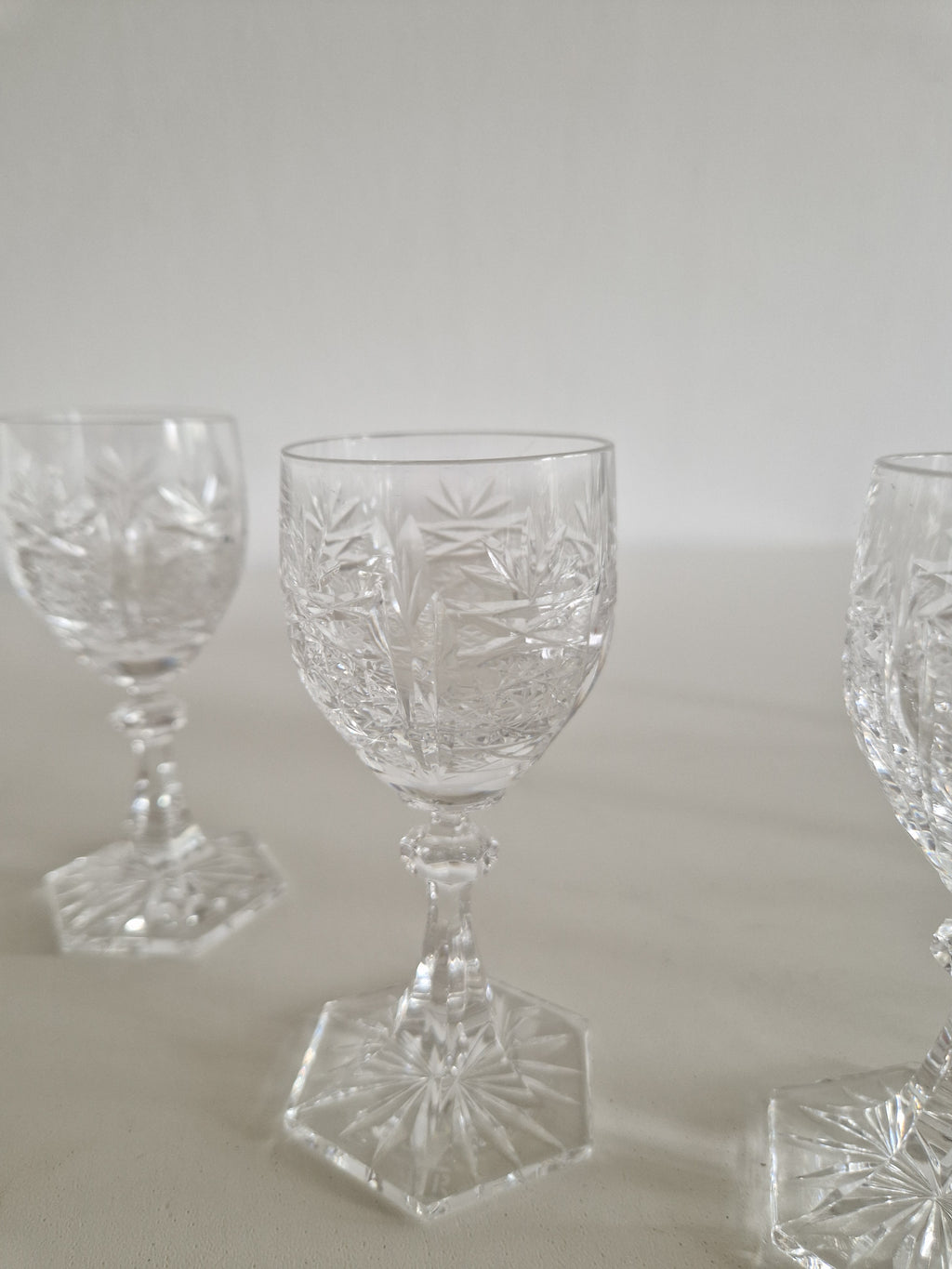 Ensemble de 6 verres à liqueur en cristal taillé main autrichien | Cristal au plomb 24%